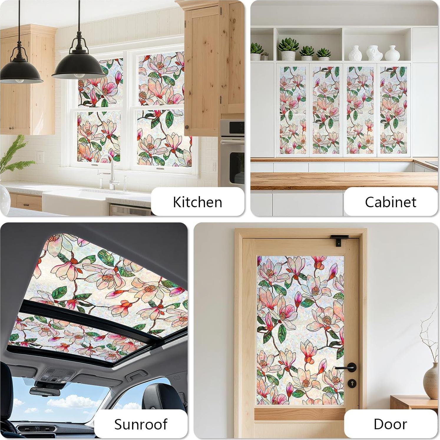 Película de Privacidad Kromapolis 90x400 cm Floral Magnolia