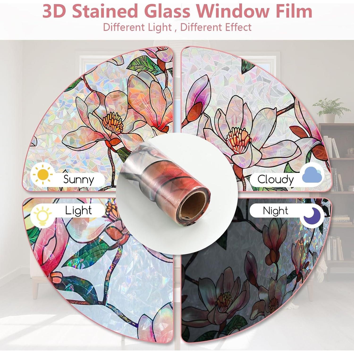 Película de Privacidad Kromapolis 90x400 cm Floral Magnolia