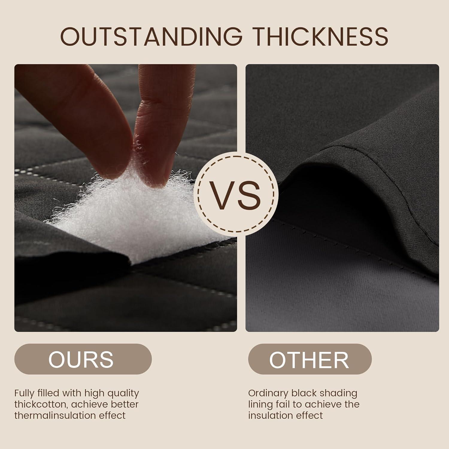 Cortinas Opacas Térmicas NICETOWN 52x96 cm Beige Biscotti