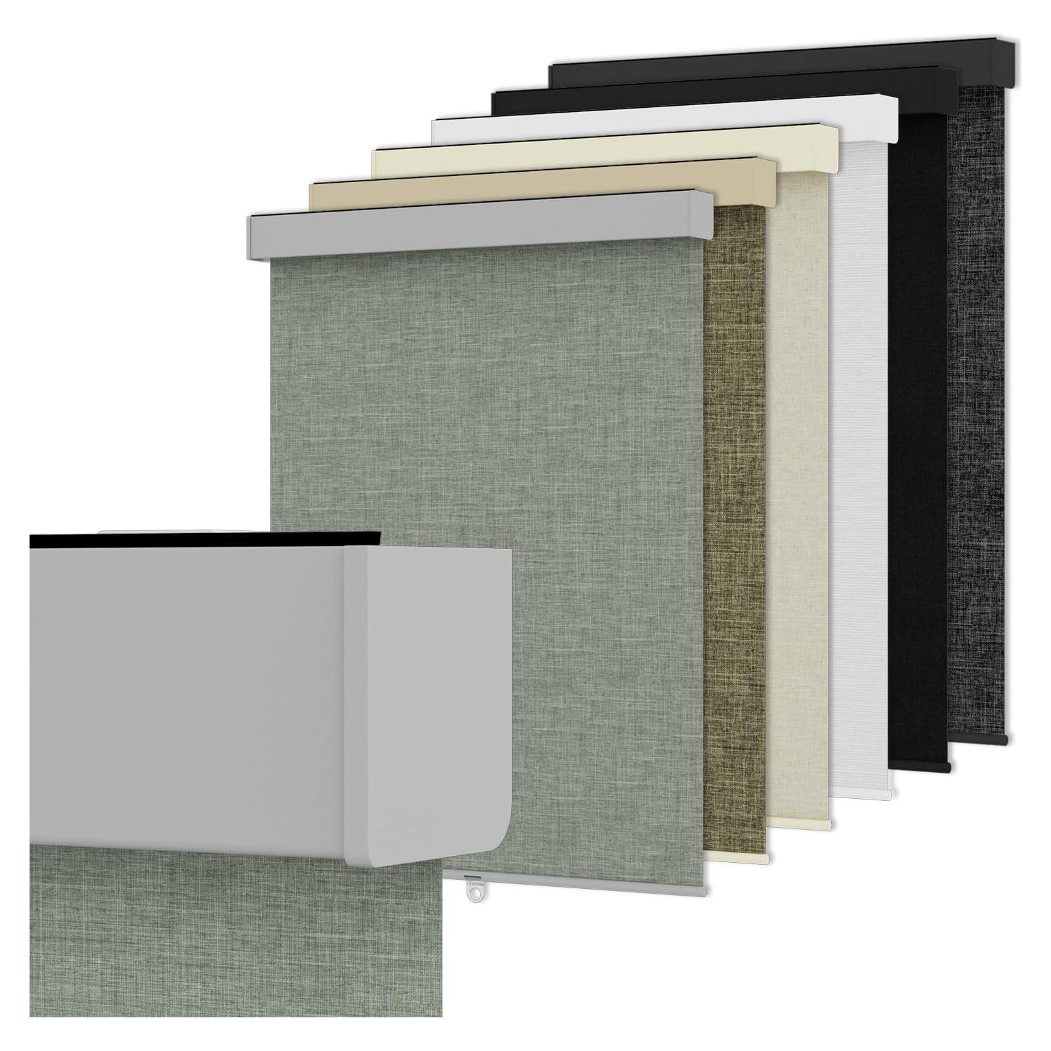 Persianas enrollables blackout Bliwans 86.36x182.88cm gris