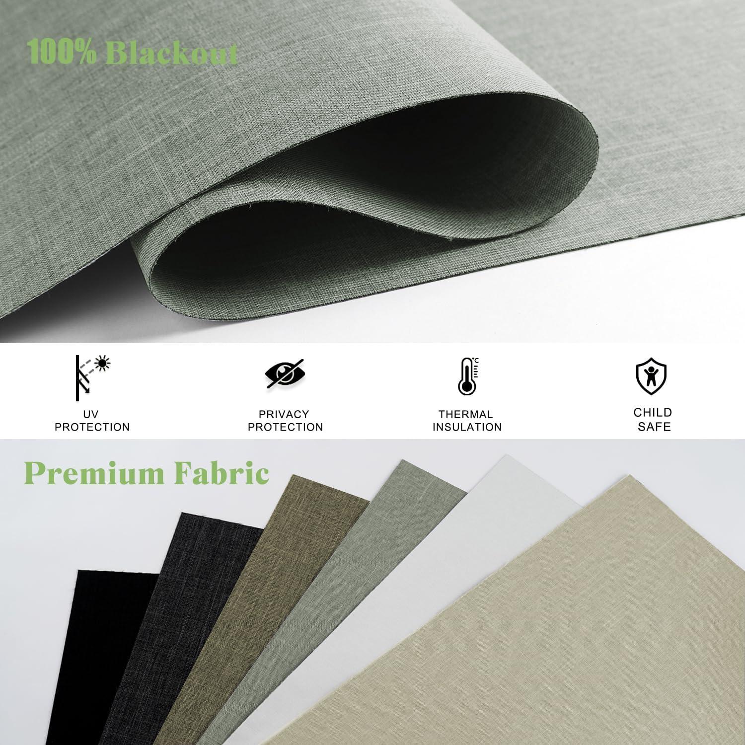 Persianas enrollables blackout Bliwans 86.36x182.88cm gris