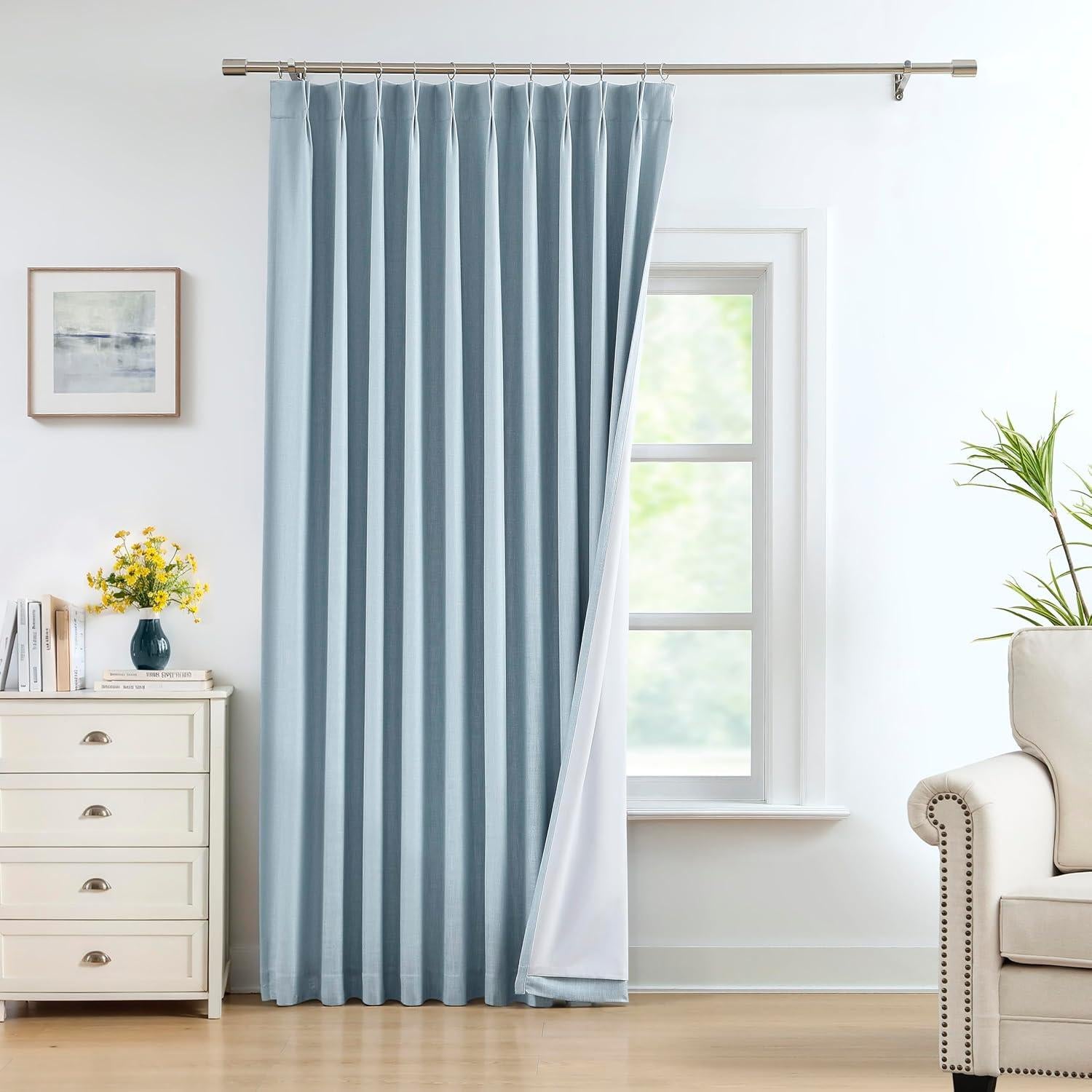 Cortina Plisada Opaca Central Park 60x102cm Azul Polvoriento