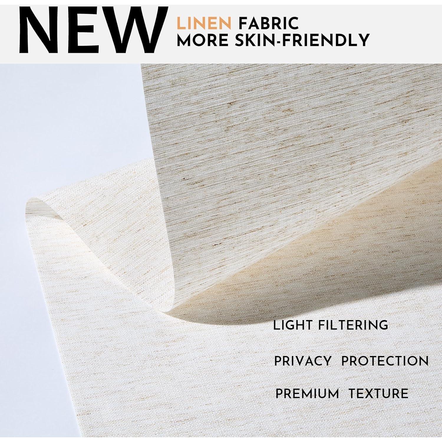 Cortinas Enrollables Filtrantes de Luz Persilux 99x183 cm Crema