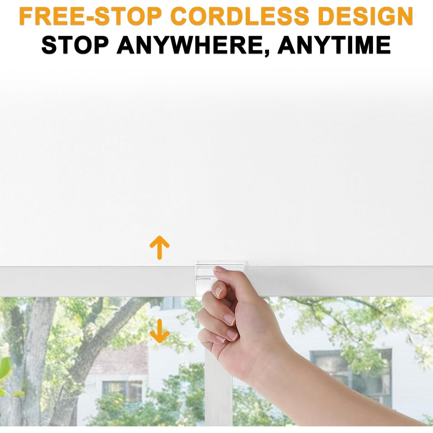 Persiana enrollable blackout Hidpriva 114.3x182.9 cm blanca