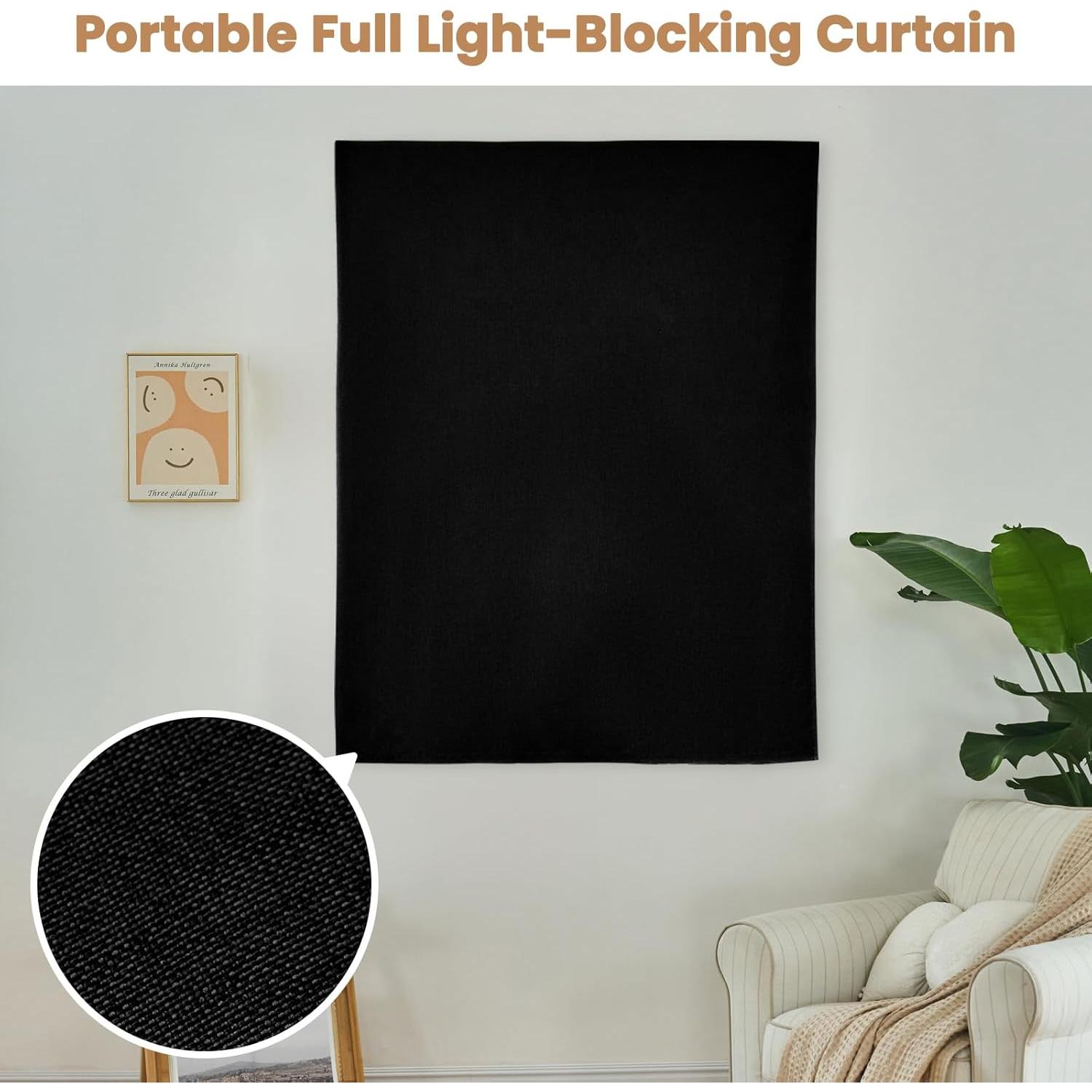 Cortina Adhesiva Opaca Jilron 116.84x152.4 cm Negra