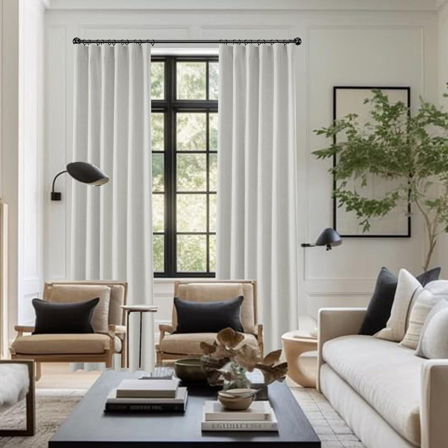 Cortinas Opacas KangBang 132x274 cm Gris Claro - 2 Paneles