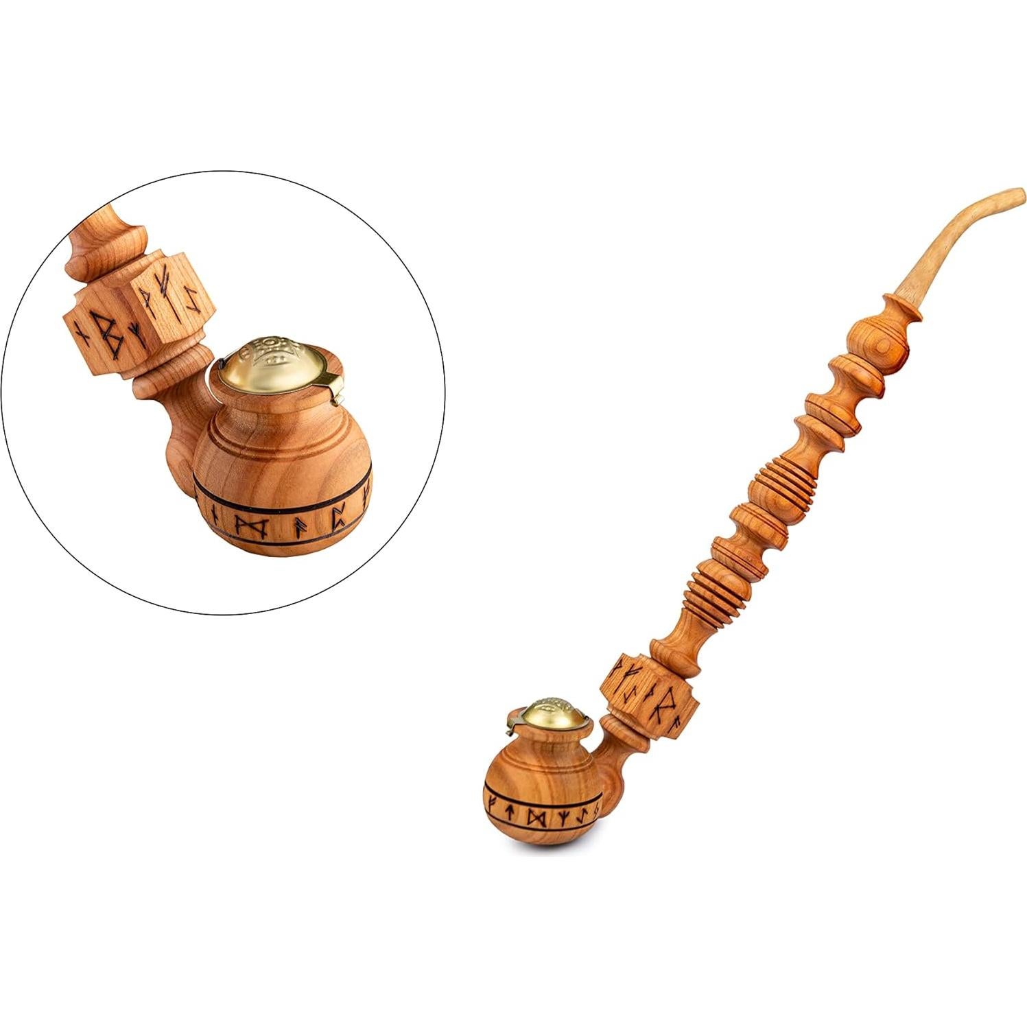 Pipa de Tabaco Dr. Watson Runas Hecha a Mano 37 cm