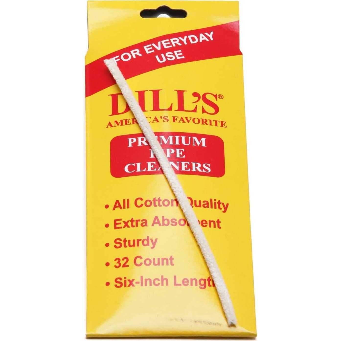 Limpiadores de Pipas de Tabaco Dill - Algodón 15 cm (Paquete de 6)