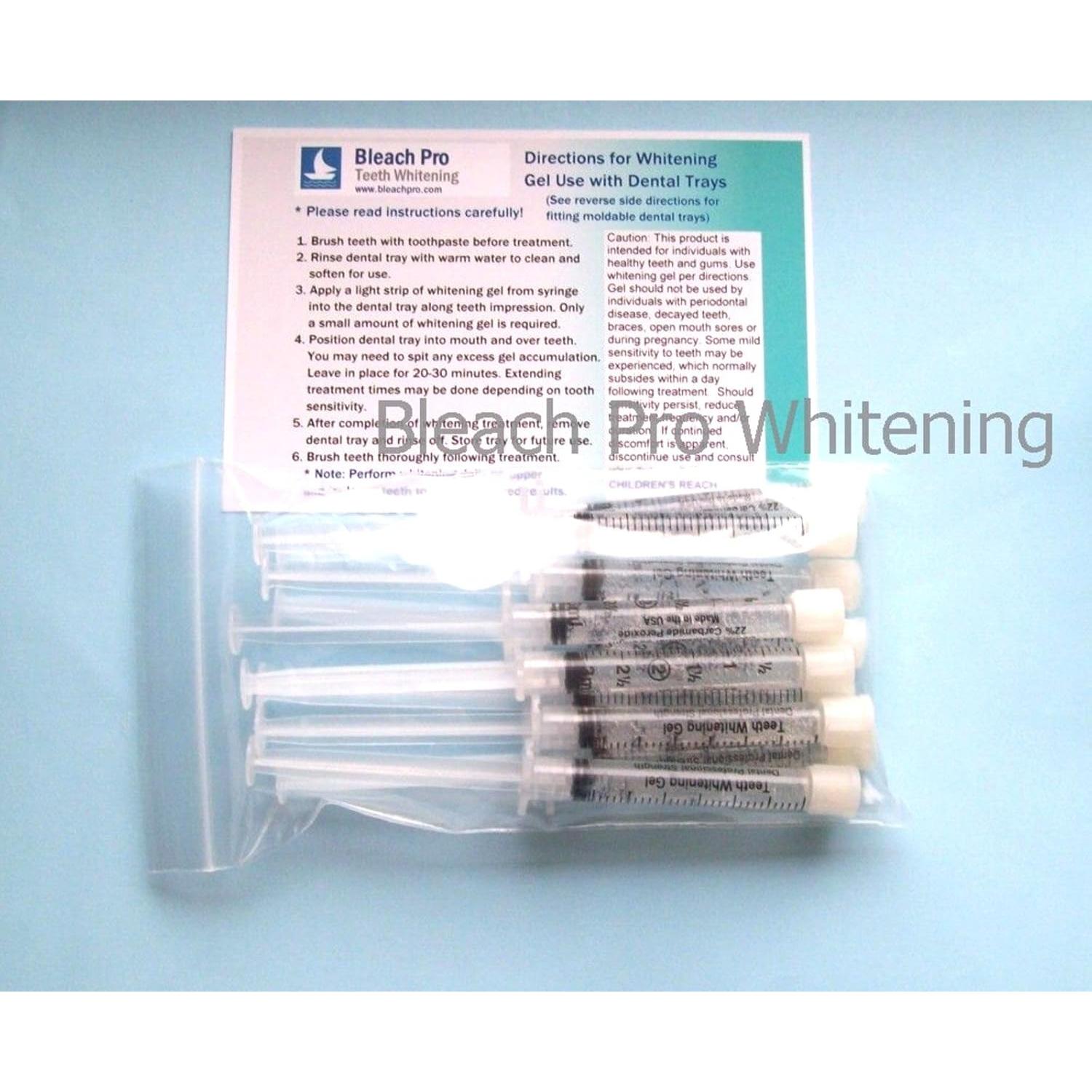 Gel Blanqueador Dental 22% Bleach Pro - 10 Jeringas de 3ml
