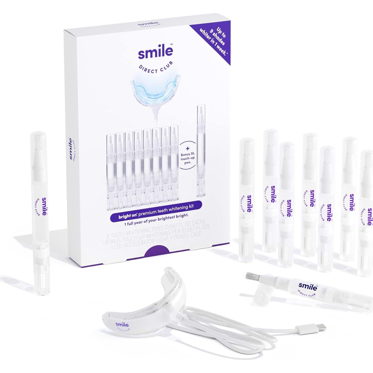 Kit Blanqueamiento Dental SmileDirectClub con Luz LED - 9 Tonos Blancos