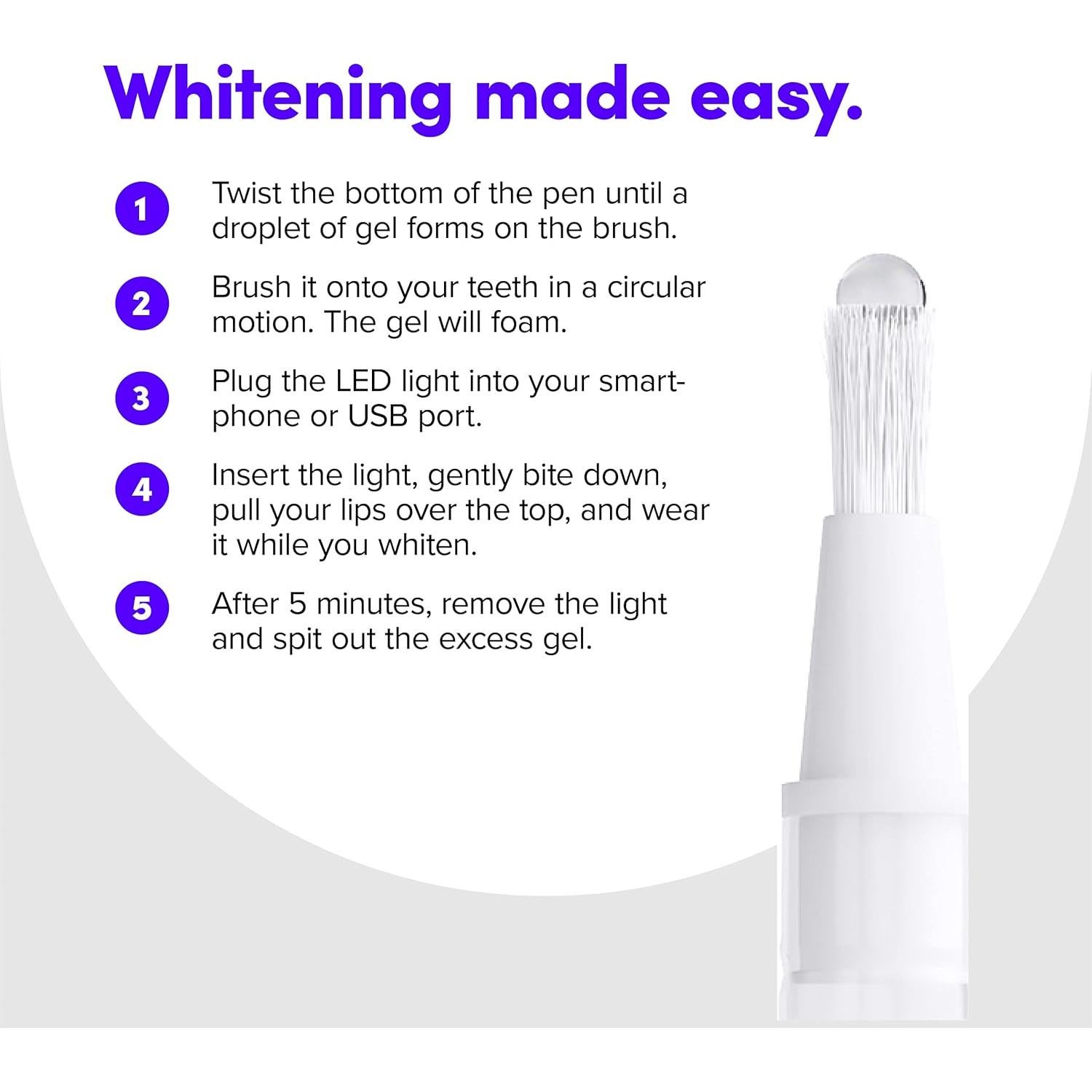 Kit Blanqueamiento Dental SmileDirectClub con Luz LED - 9 Tonos Blancos