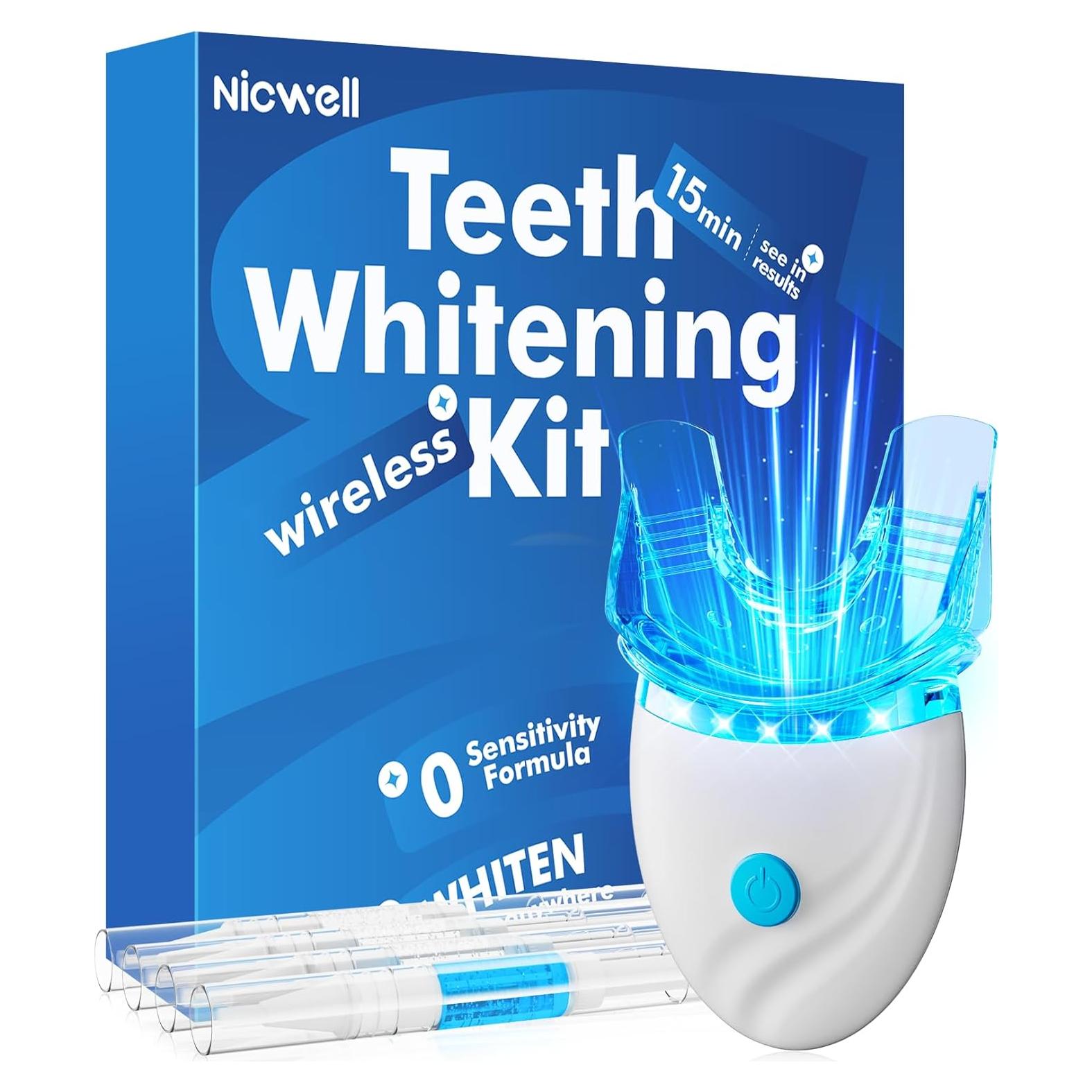 Kit Blanqueamiento Dental Nicwell LED + Gel 35% para Dientes Sensibles
