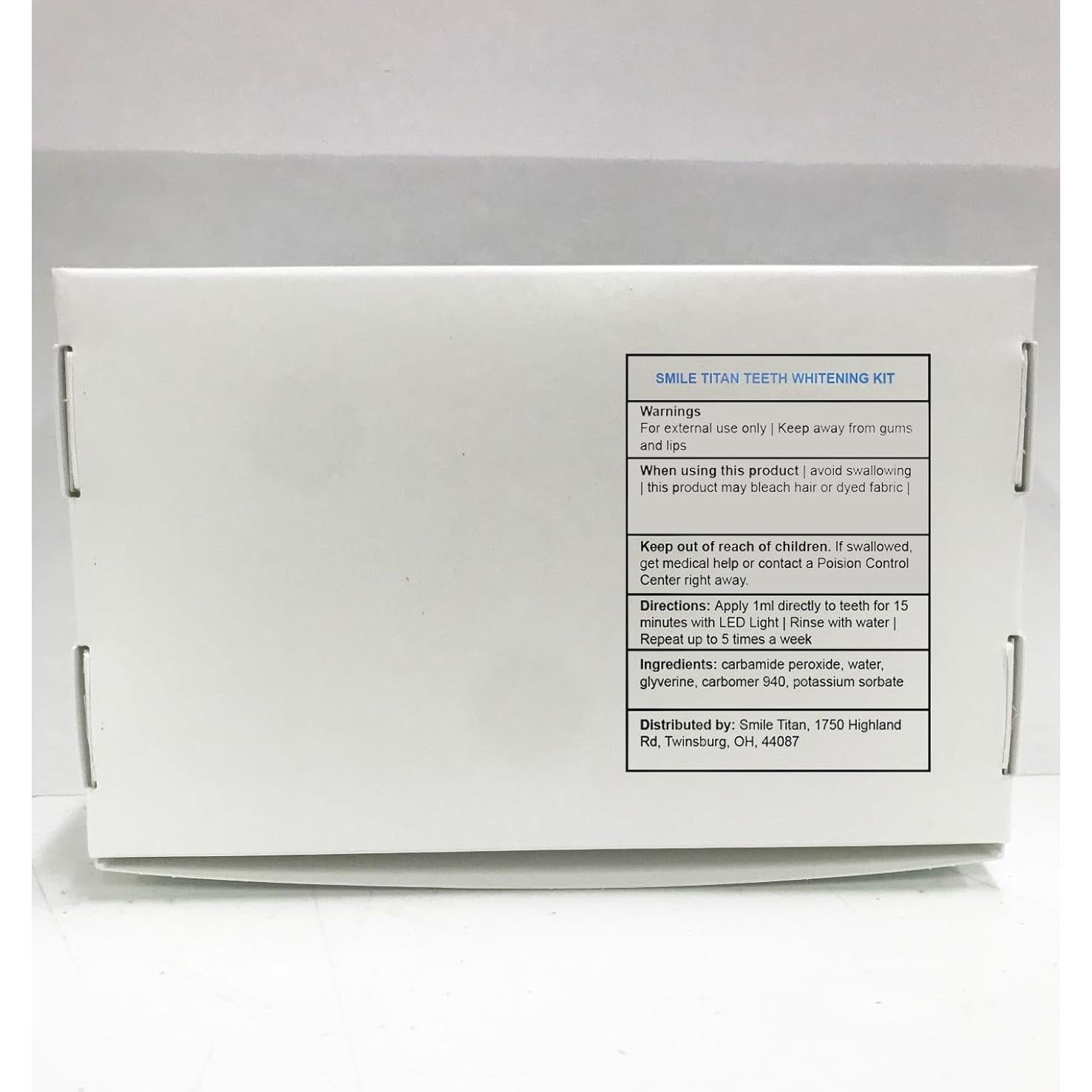 Kit de Blanqueamiento Dental Smile Titan con Luz LED - 5 Piezas