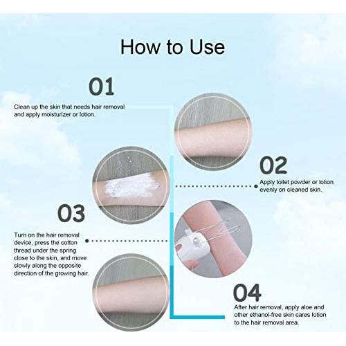 Epilador Eléctrico de Hilo de Algodón YUYTE 5W Facial y Corporal