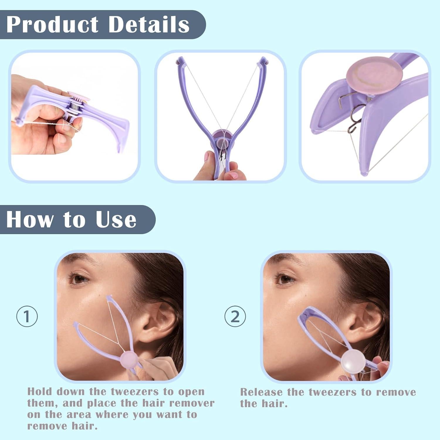 Removedores de Vello Facial Ideal Swan - Paquete de 4 Unidades