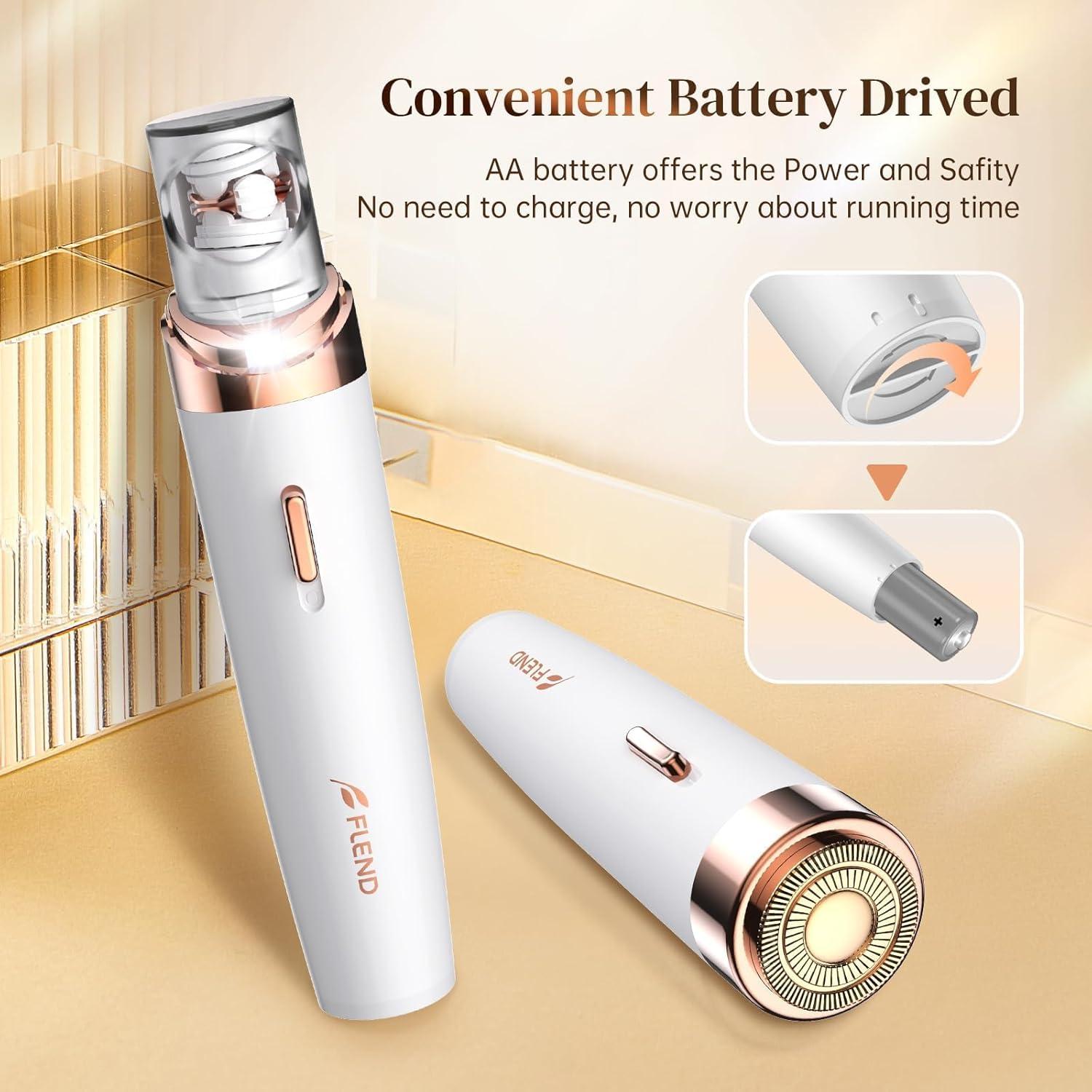 Epilador Facial 2 en 1 Flend para Mujeres con Luz LED