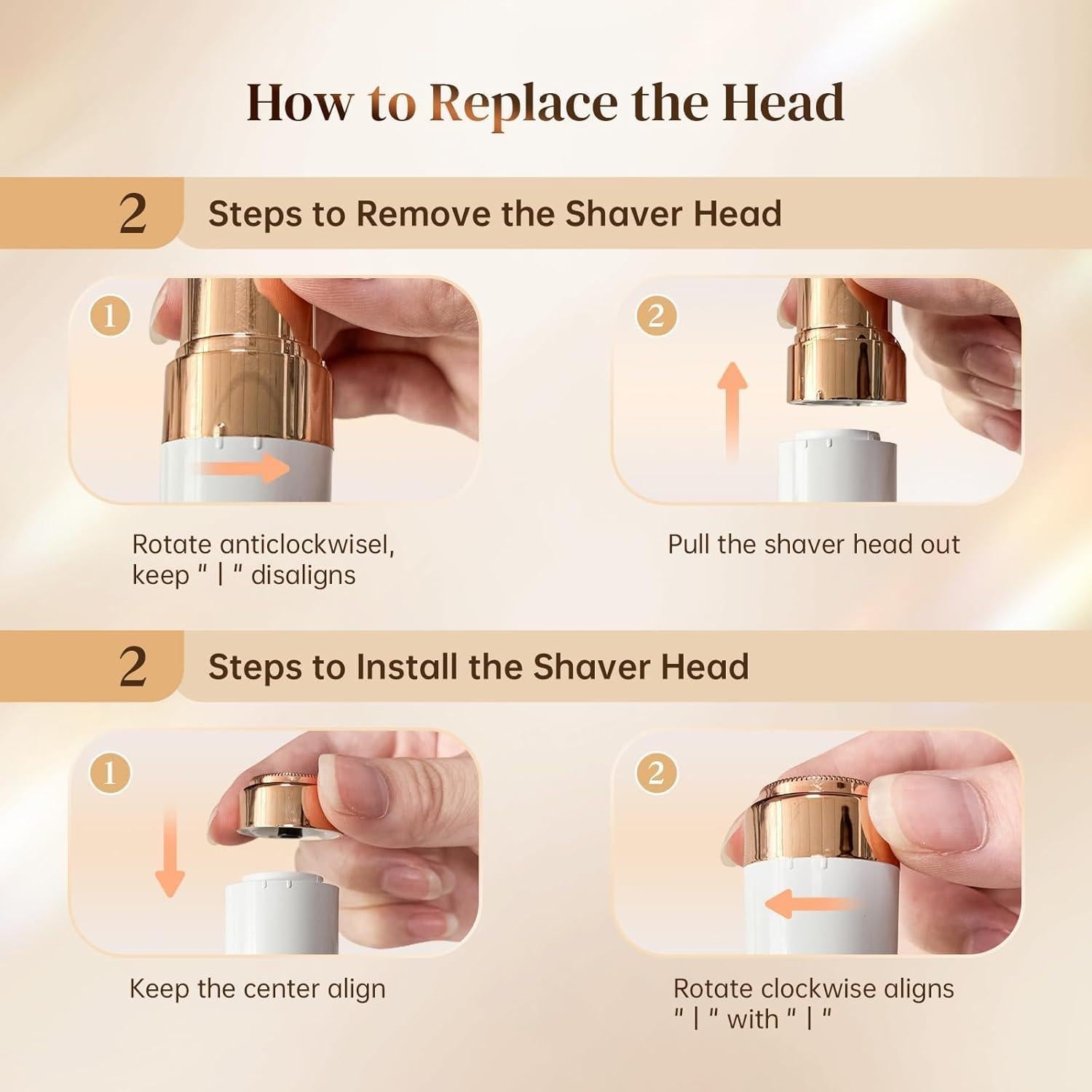 Epilador Facial 2 en 1 Flend para Mujeres con Luz LED