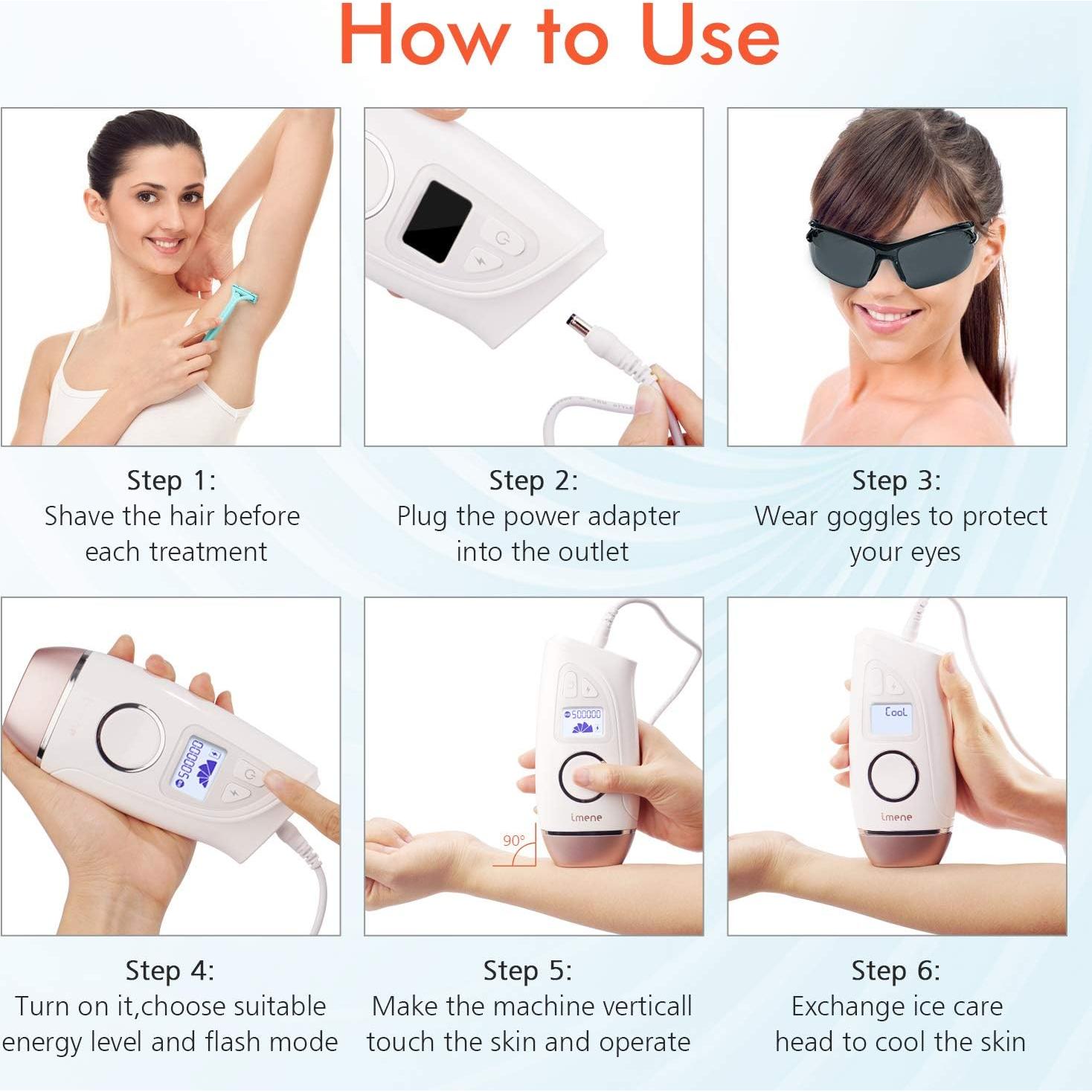 Máquina de Depilación IPL IMENE T1 500,000 Destellos Frío