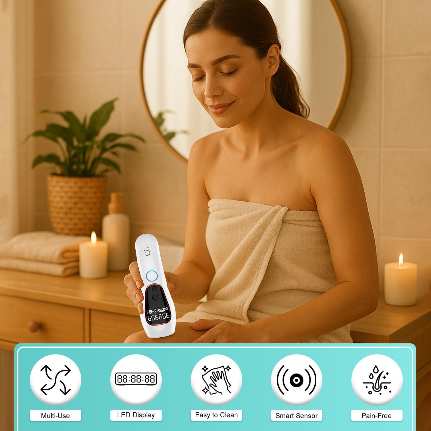 Depilador Láser IPL Semlamp 999,999 Destellos para Todo el Cuerpo