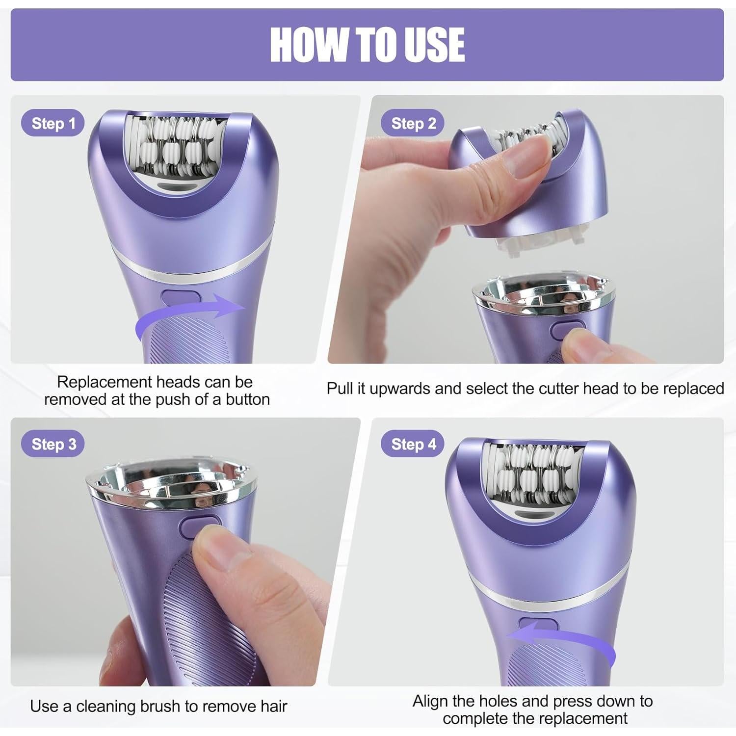 Depilador Facial 3.0 ATG 7-en-1 Recargable con Pantalla LED