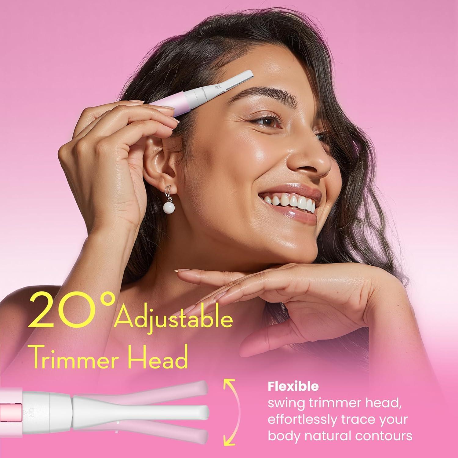 Recortadora de Vello Facial HS Rosa, Indolora y Precisa