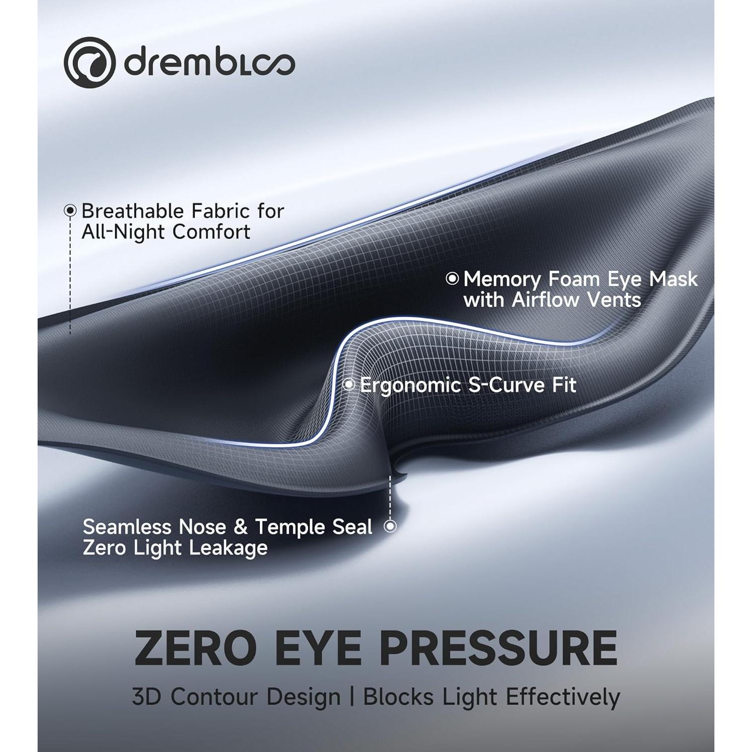 Máscara para dormir 3D Drembloo con espuma viscoelástica