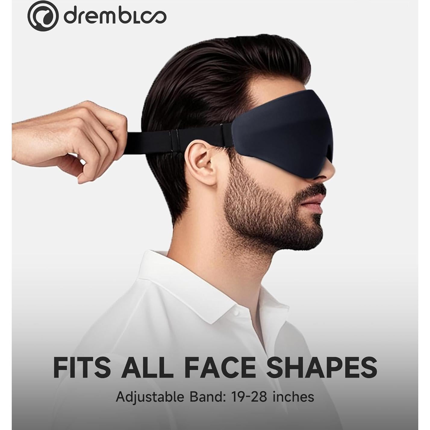 Máscara para dormir 3D Drembloo con espuma viscoelástica