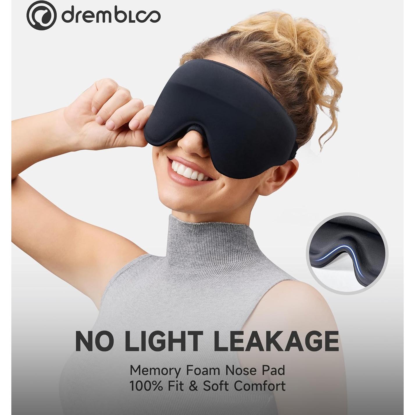 Máscara para dormir 3D Drembloo con espuma viscoelástica