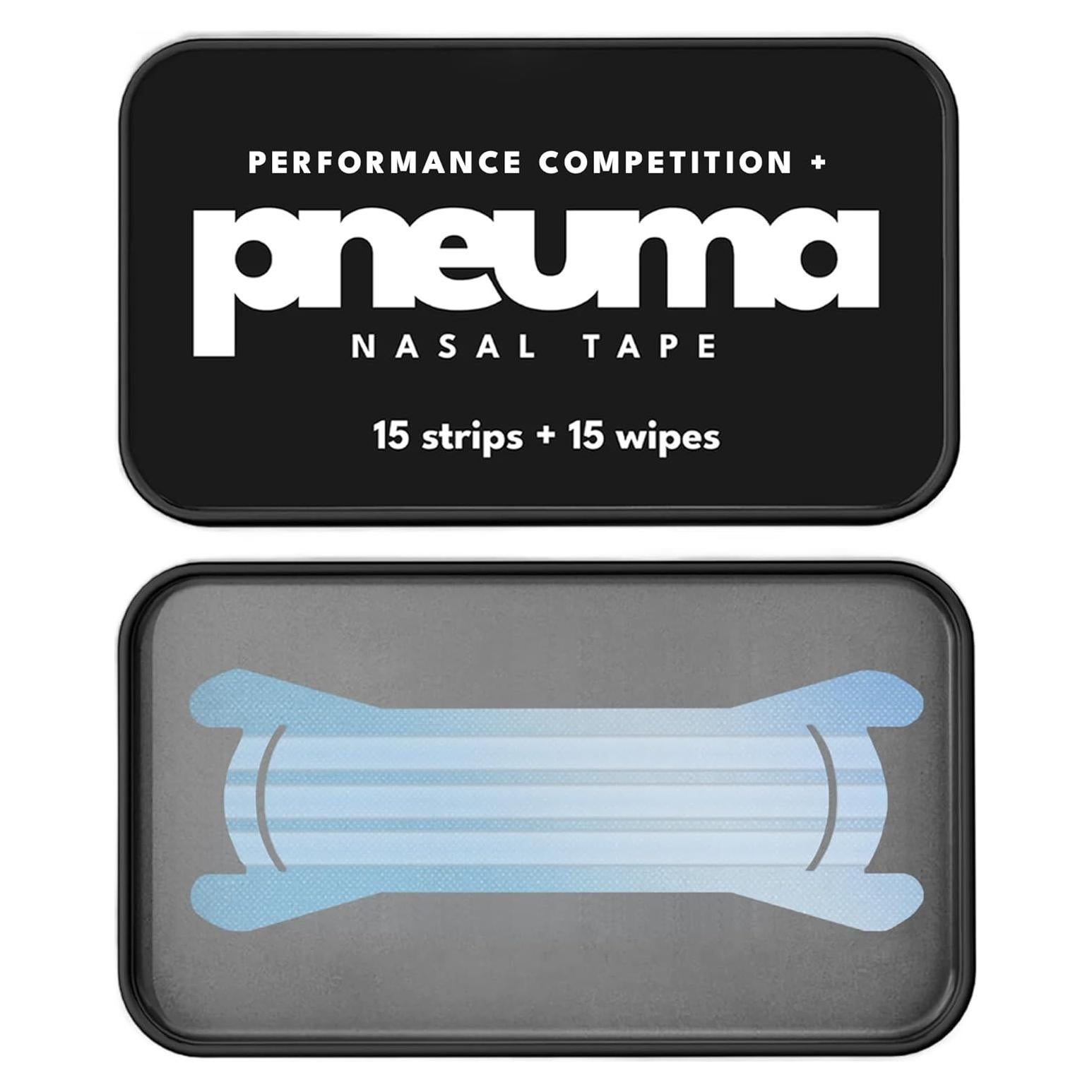 Tiras Nasales Pneuma - Rendimiento Plus 15 Unidades + Toallitas