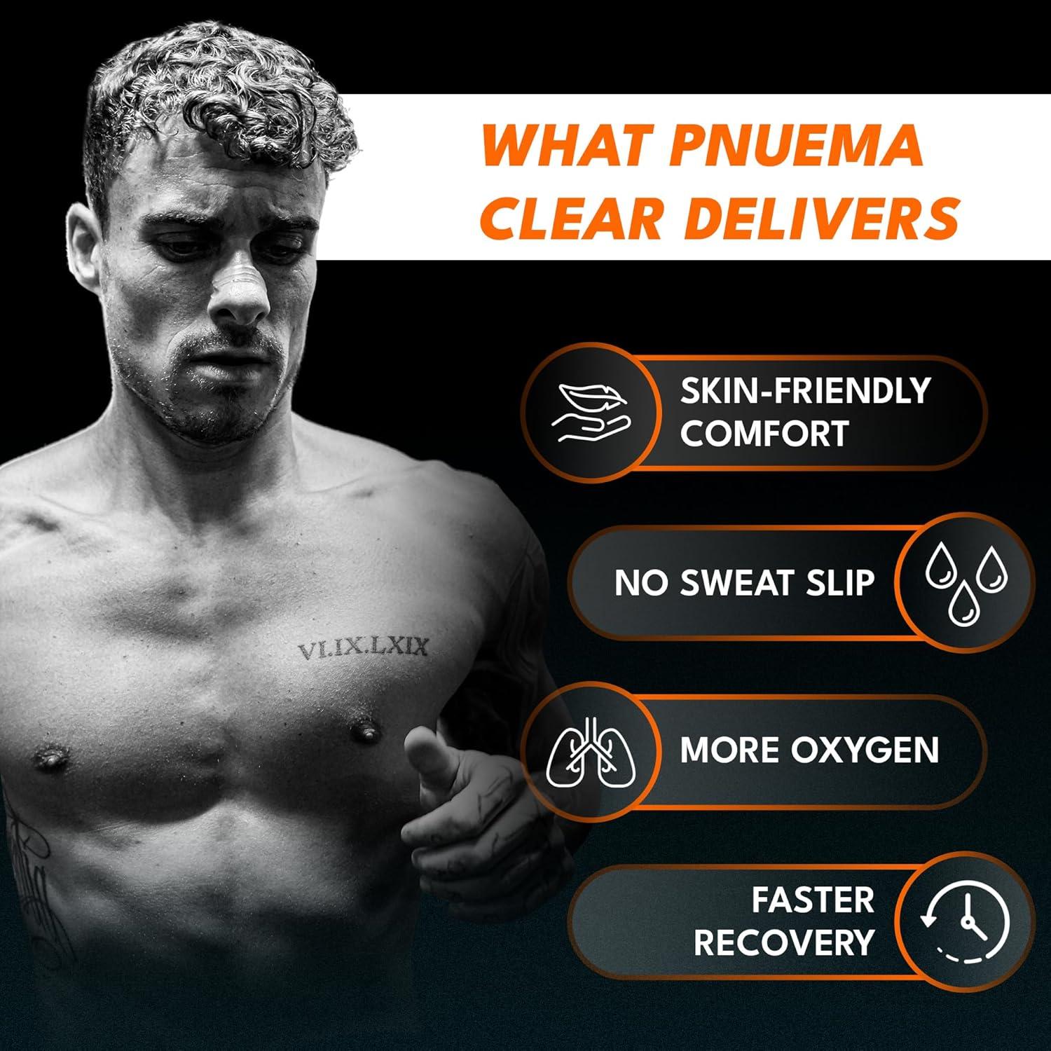 Tiras Nasales Pneuma - Rendimiento Plus 15 Unidades + Toallitas