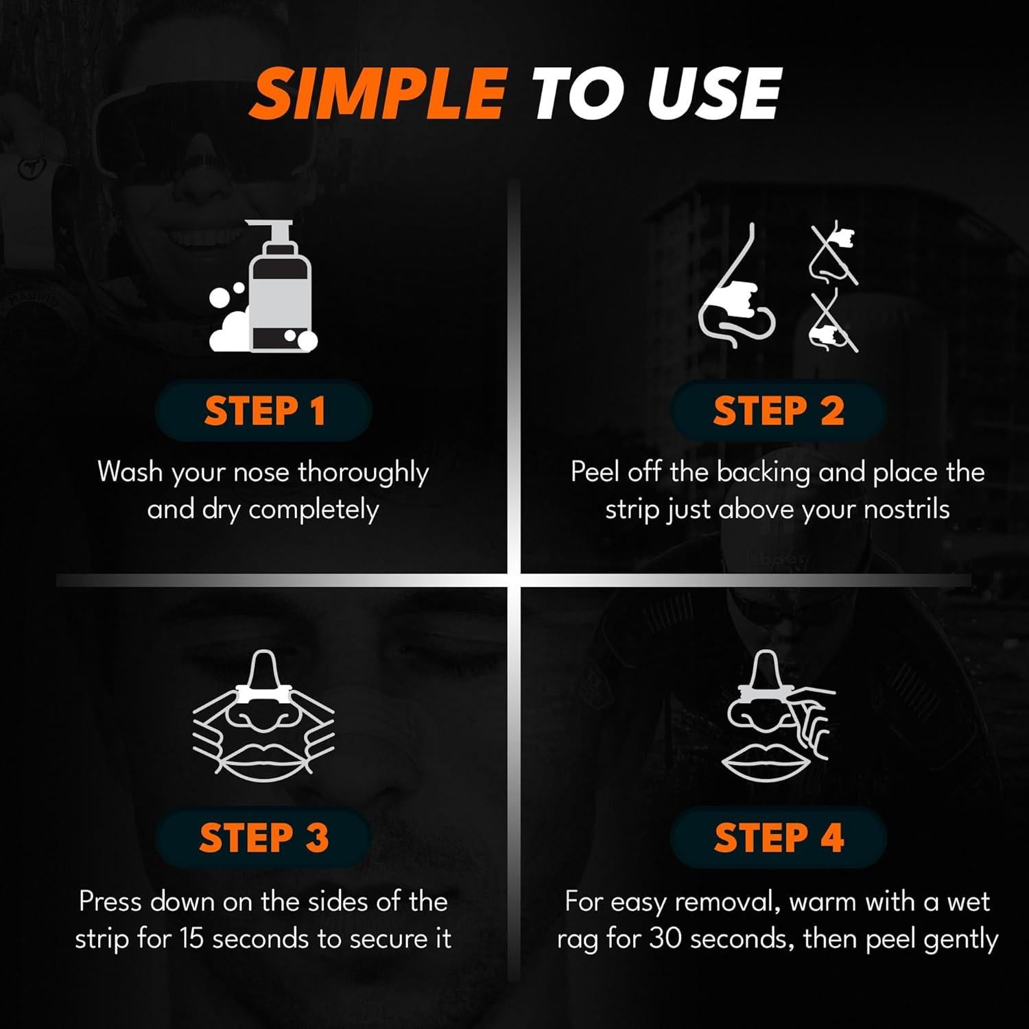 Tiras Nasales Pneuma - Rendimiento Plus 15 Unidades + Toallitas