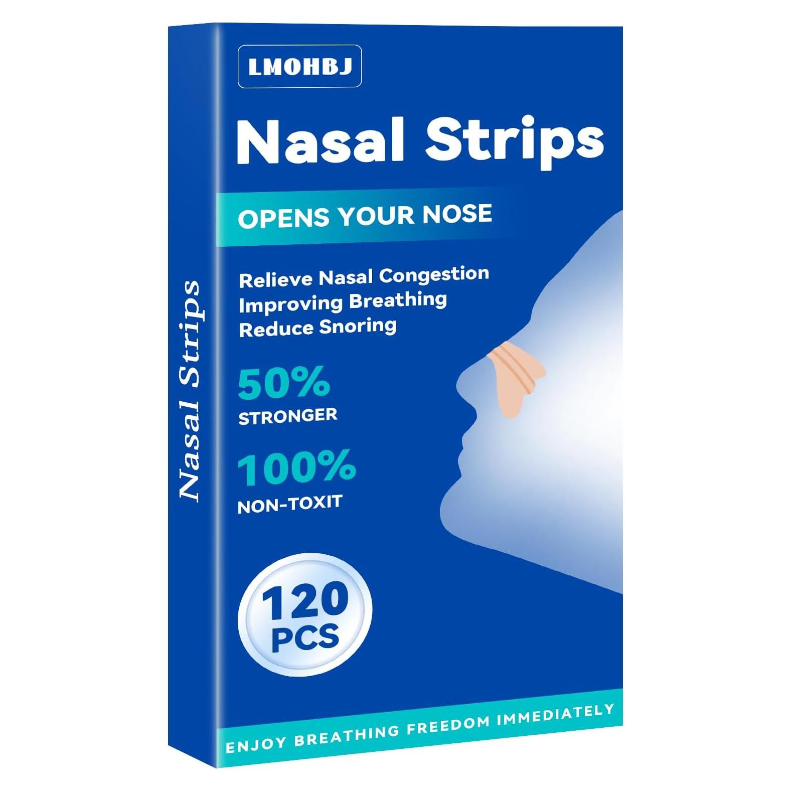 120 Tiras Nasales Anti Ronquidos LMOHBJ - Fuerza Extra