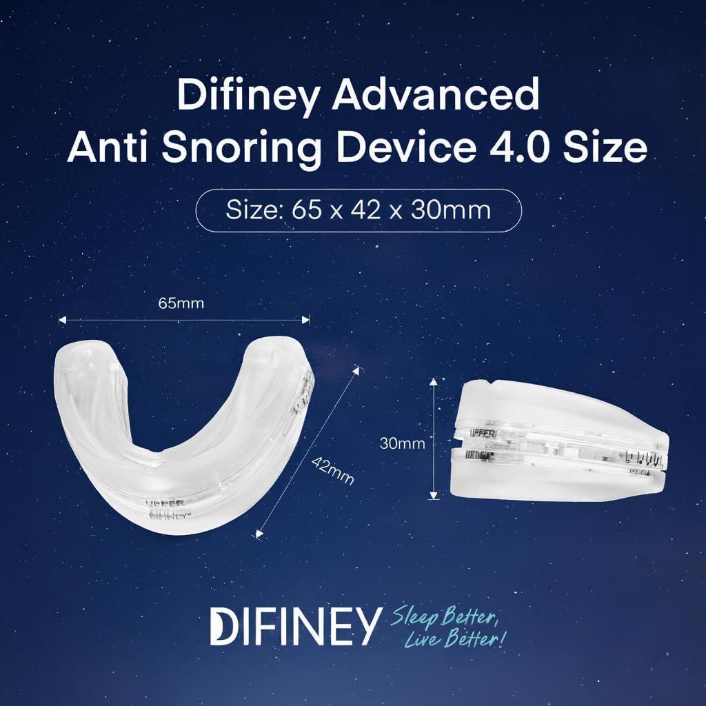 Dispositivo Antisnore Difiney 4.0 Ajustable - Protector Bucal Transparente