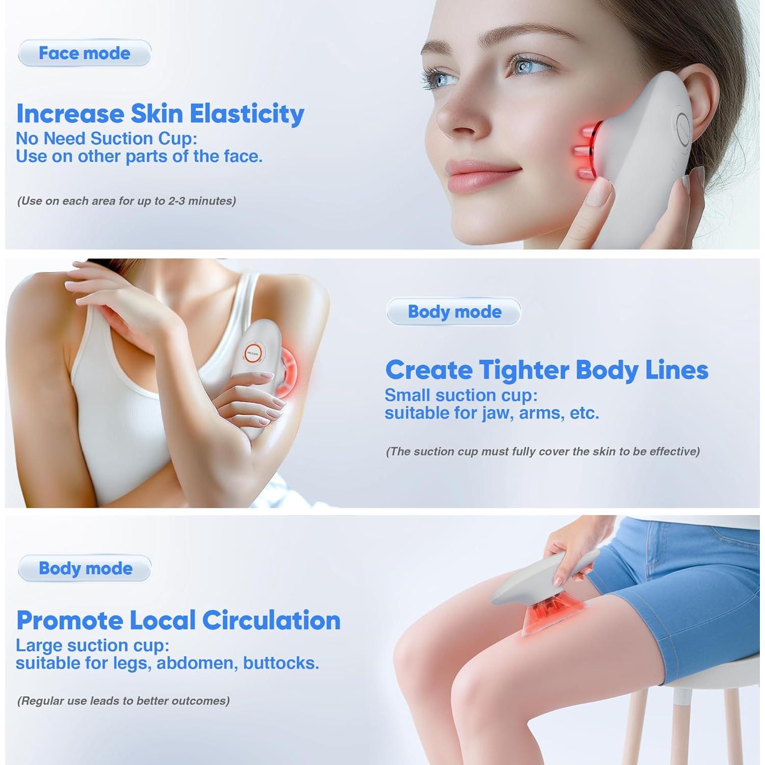 Masajeador Eléctrico de Celulitis 3-en-1 Ciyada - Blanco