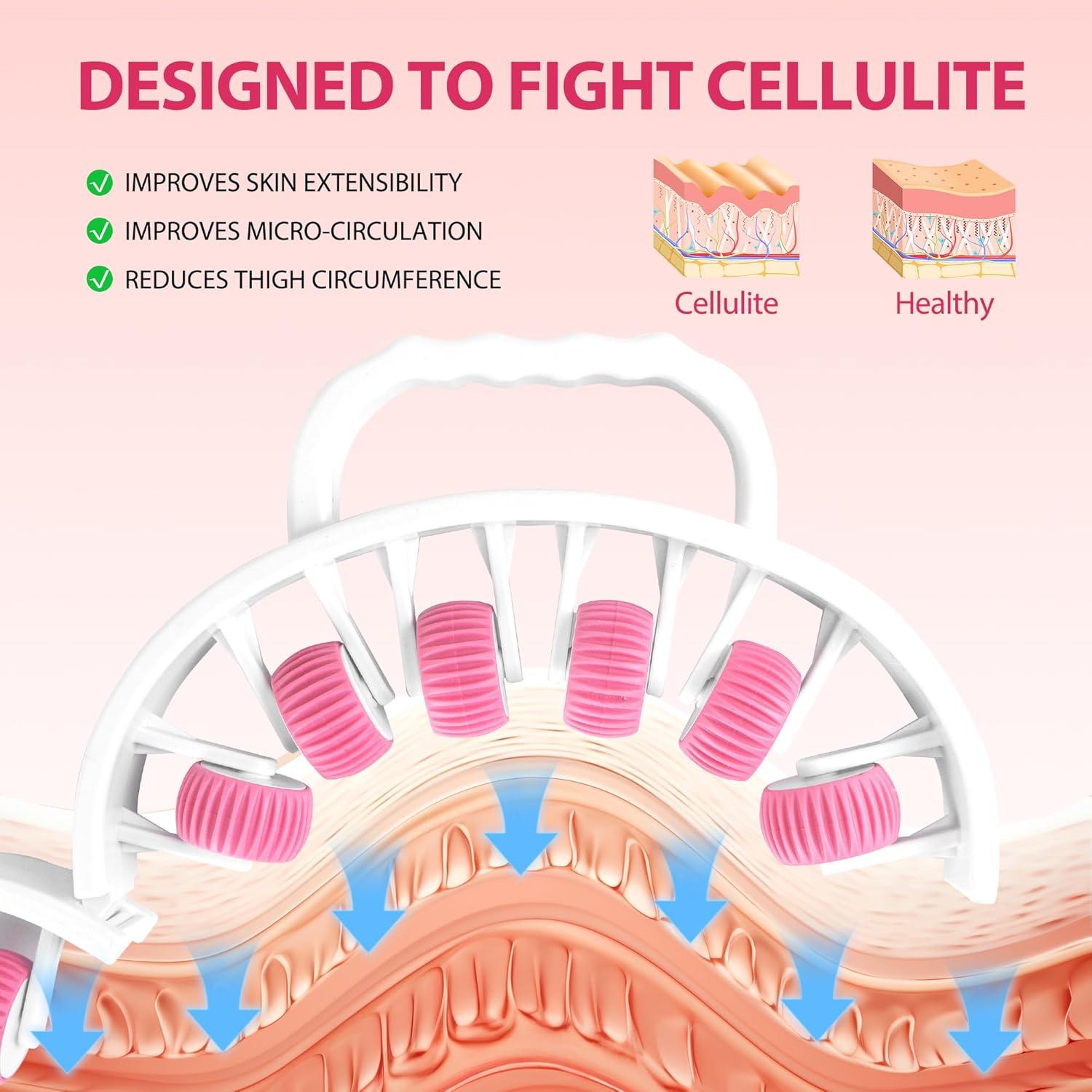Rodillo Masajeador Docemel para Celulitis y Drenaje Linfático - 21.5x26 cm