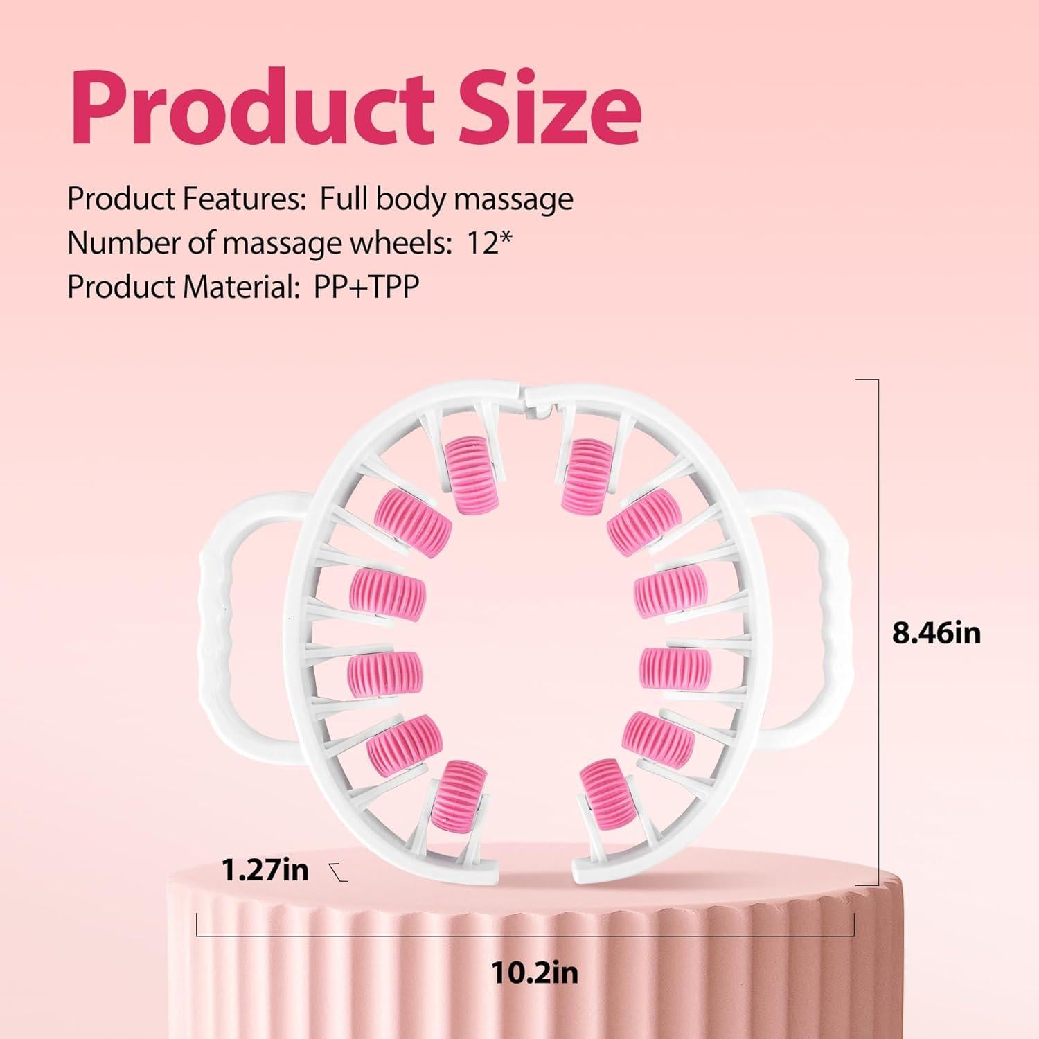 Rodillo Masajeador Docemel para Celulitis y Drenaje Linfático - 21.5x26 cm