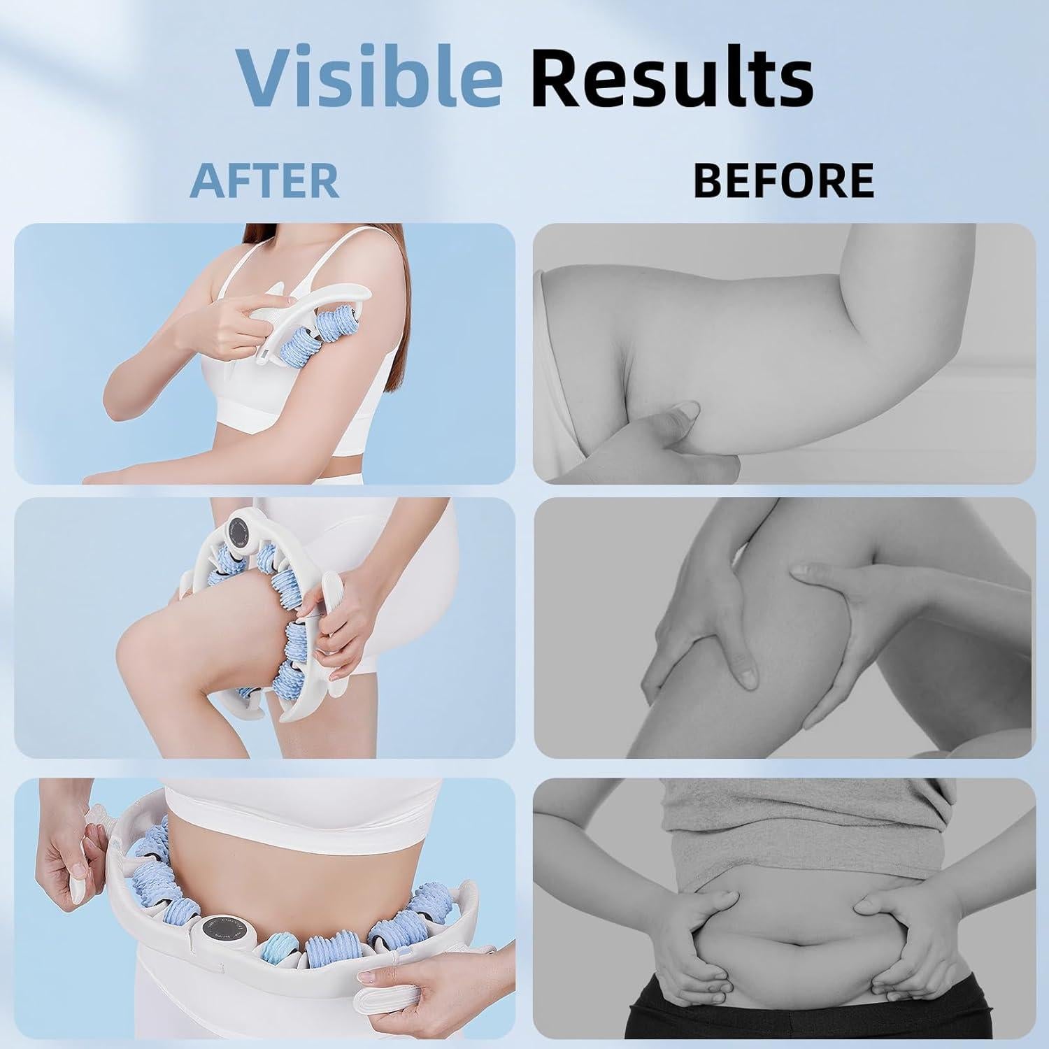 Rodillo de Masaje Anticelulitis LOTPICK Azul 25.9x25x4cm