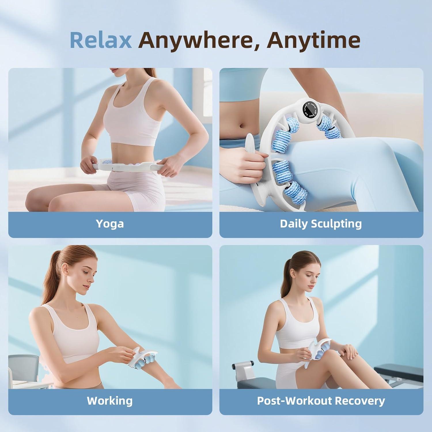 Rodillo de Masaje Anticelulitis LOTPICK Azul 25.9x25x4cm