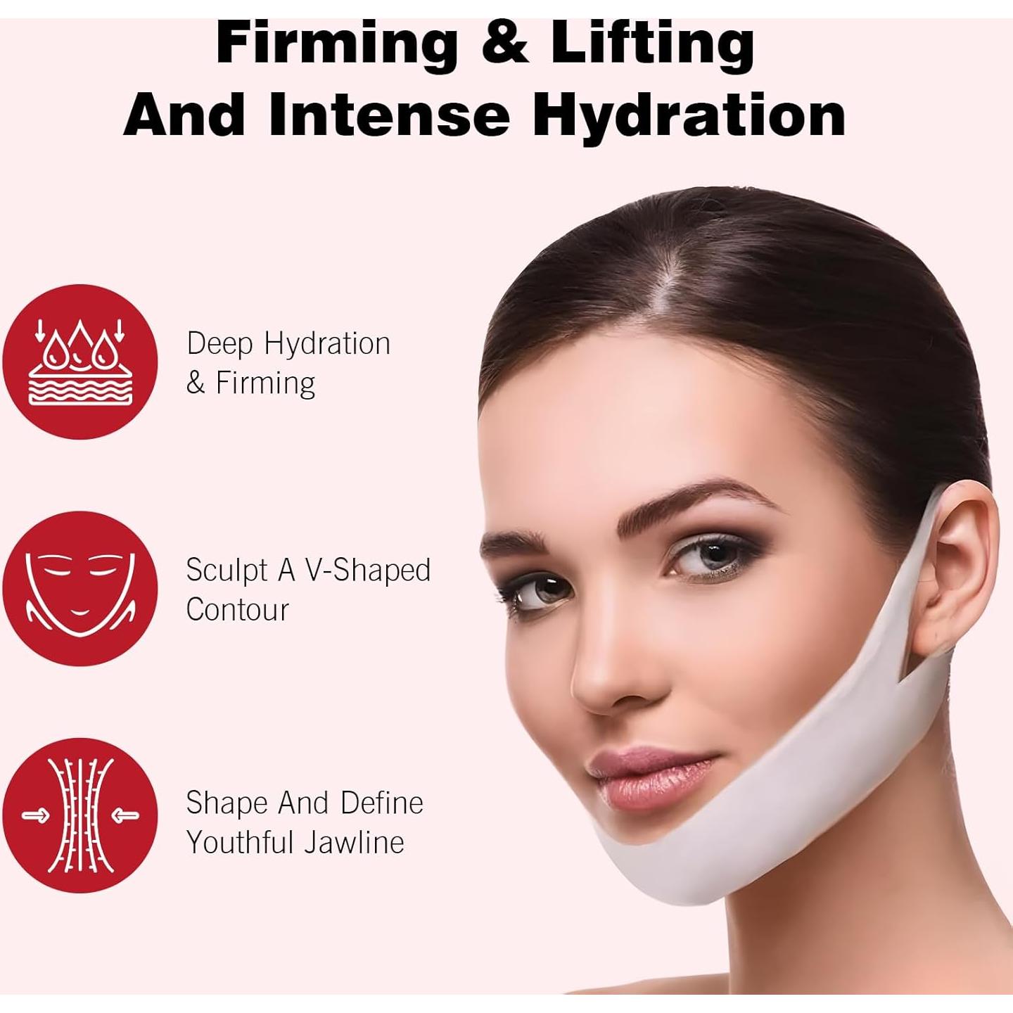 Mascarilla V Line Reafirmante para el Rostro y Cuello - 10 Unidades