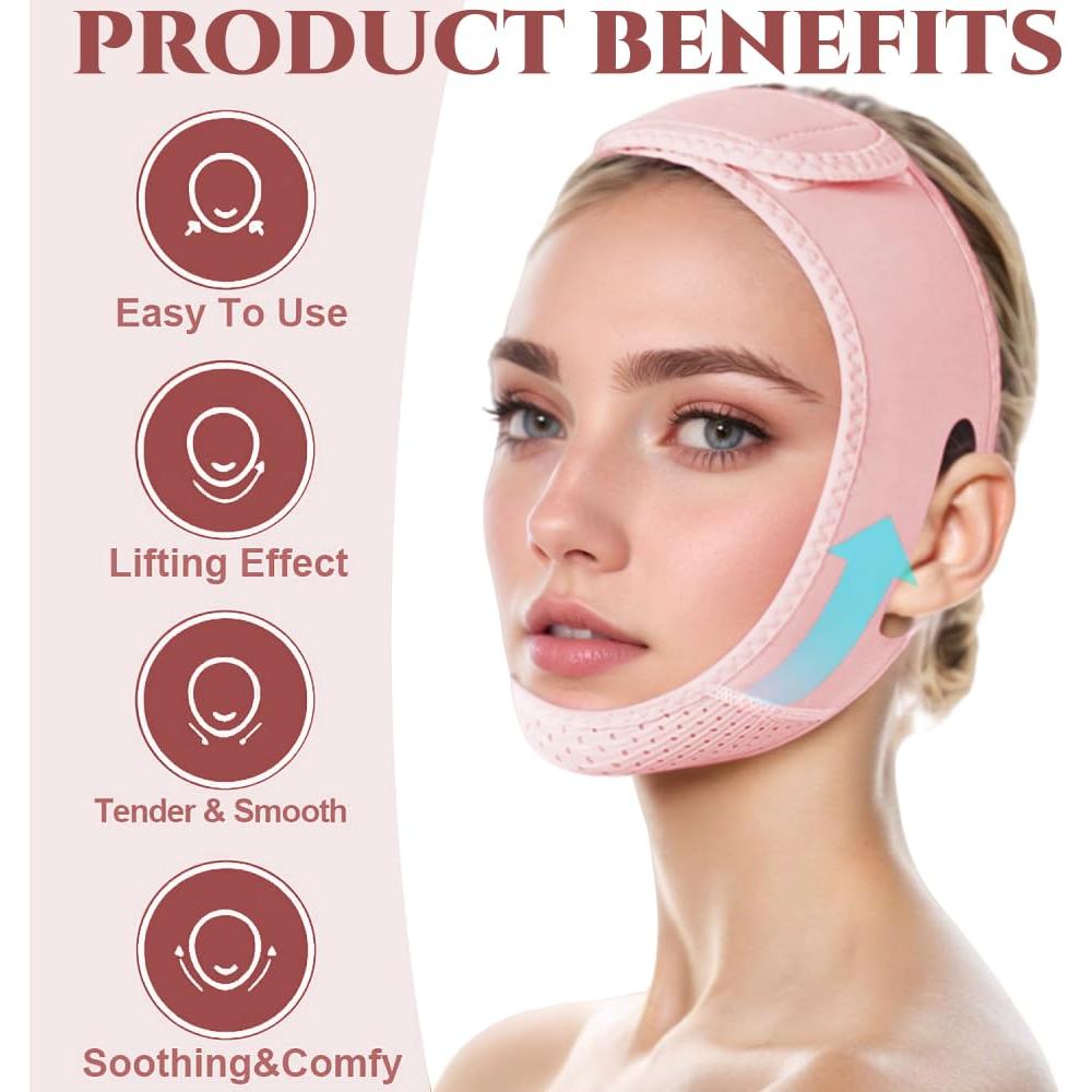 Mascarilla Elevadora Facial ROWMATE Rosa Claro Mediana