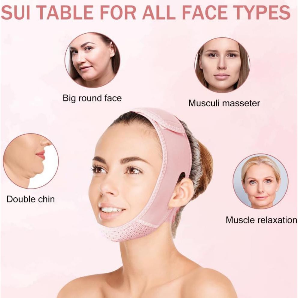 Mascarilla Elevadora Facial ROWMATE Rosa Claro Mediana