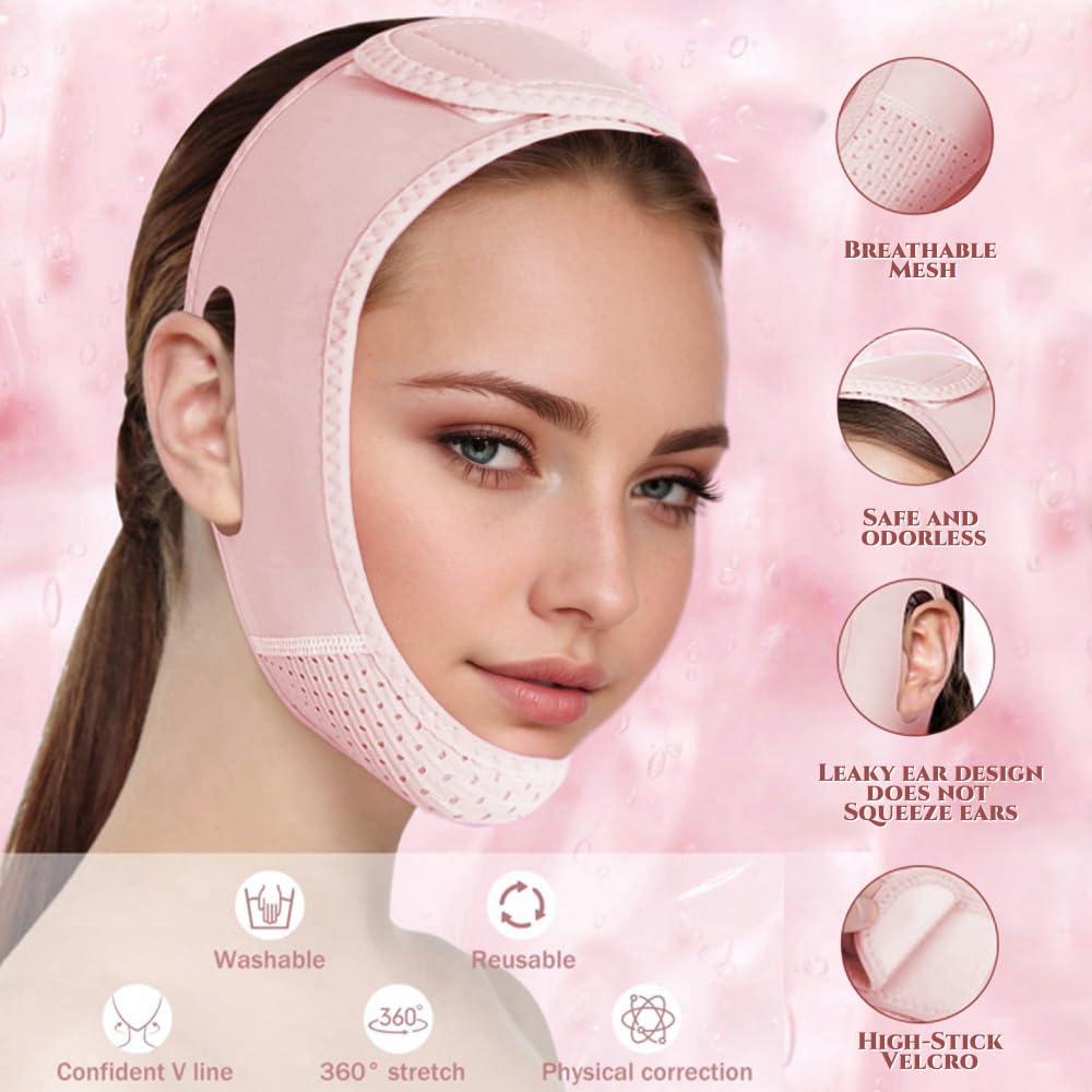Mascarilla Elevadora Facial ROWMATE Rosa Claro Mediana