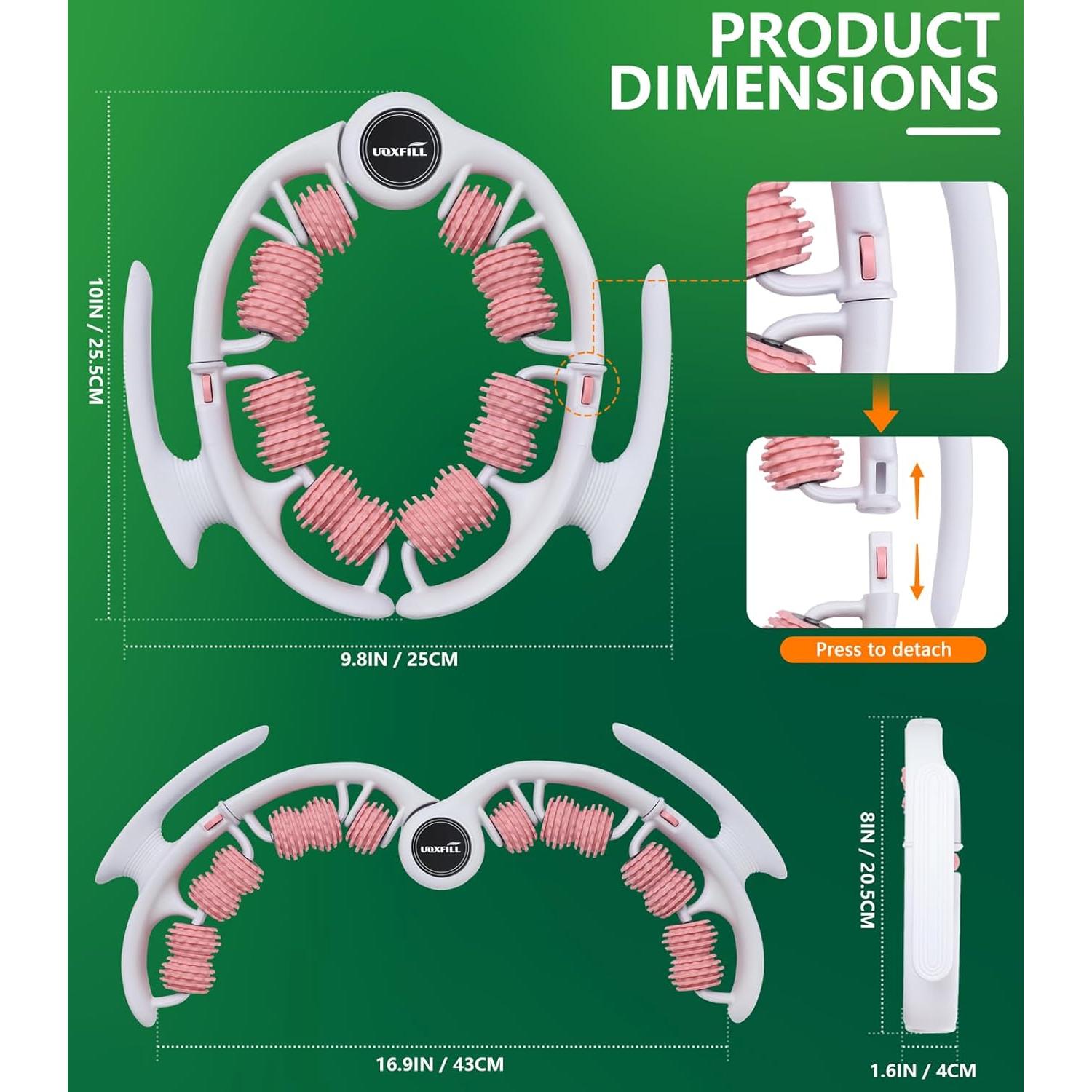 Rodillo de Masaje para Celulitis Uoxfill 360° Rosa