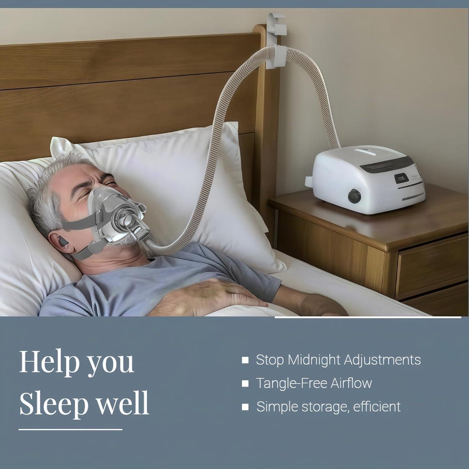 Soporte para Manguera CPAP FAFNA Antienredo Blanco