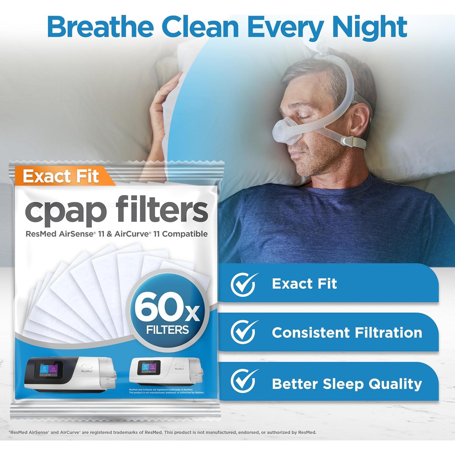 Filtros CPAP Resplabs para ResMed AirSense 11 - Paquete de 60