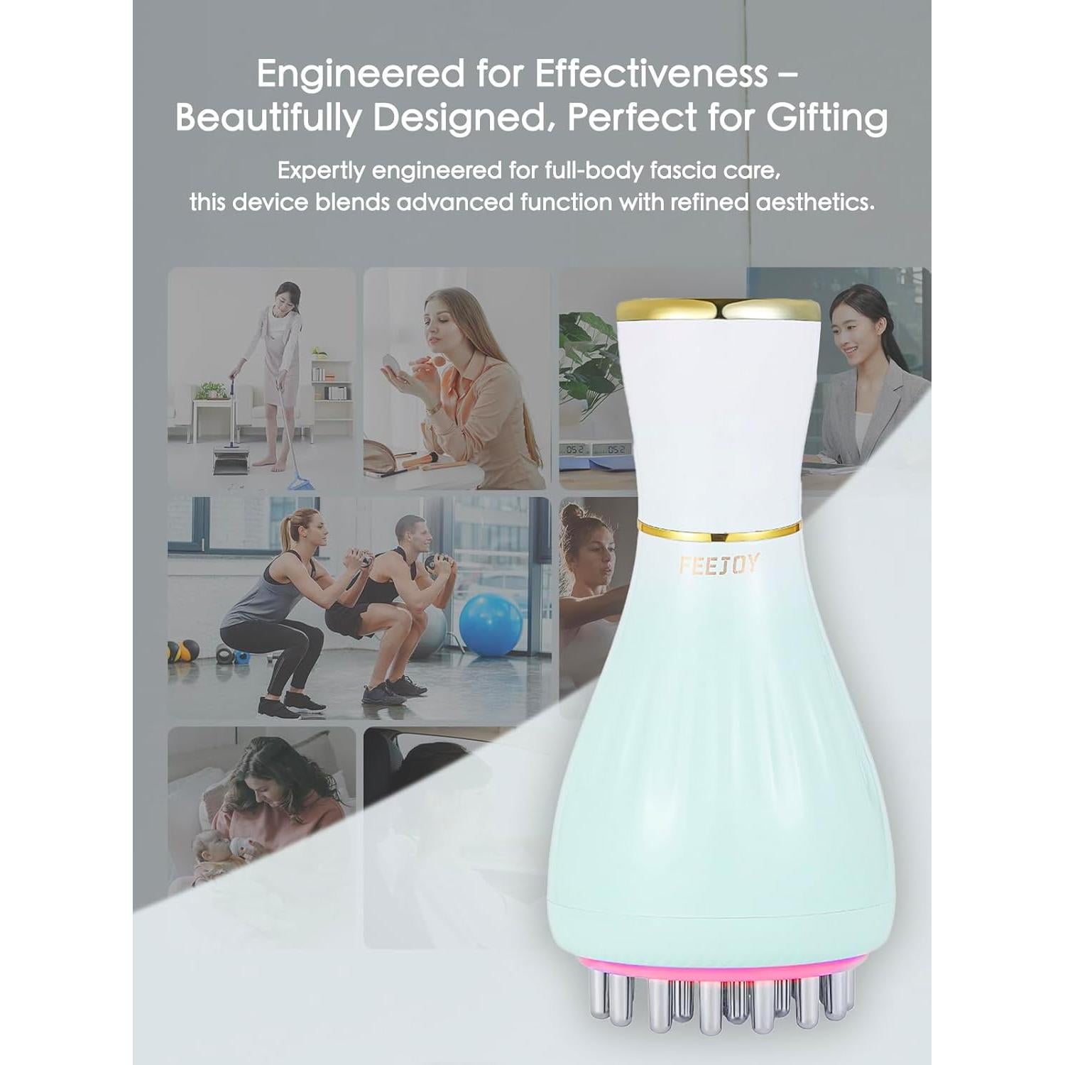 Masajeador Drenaje Linfático FEEJOY 917 con Calor y Vibración