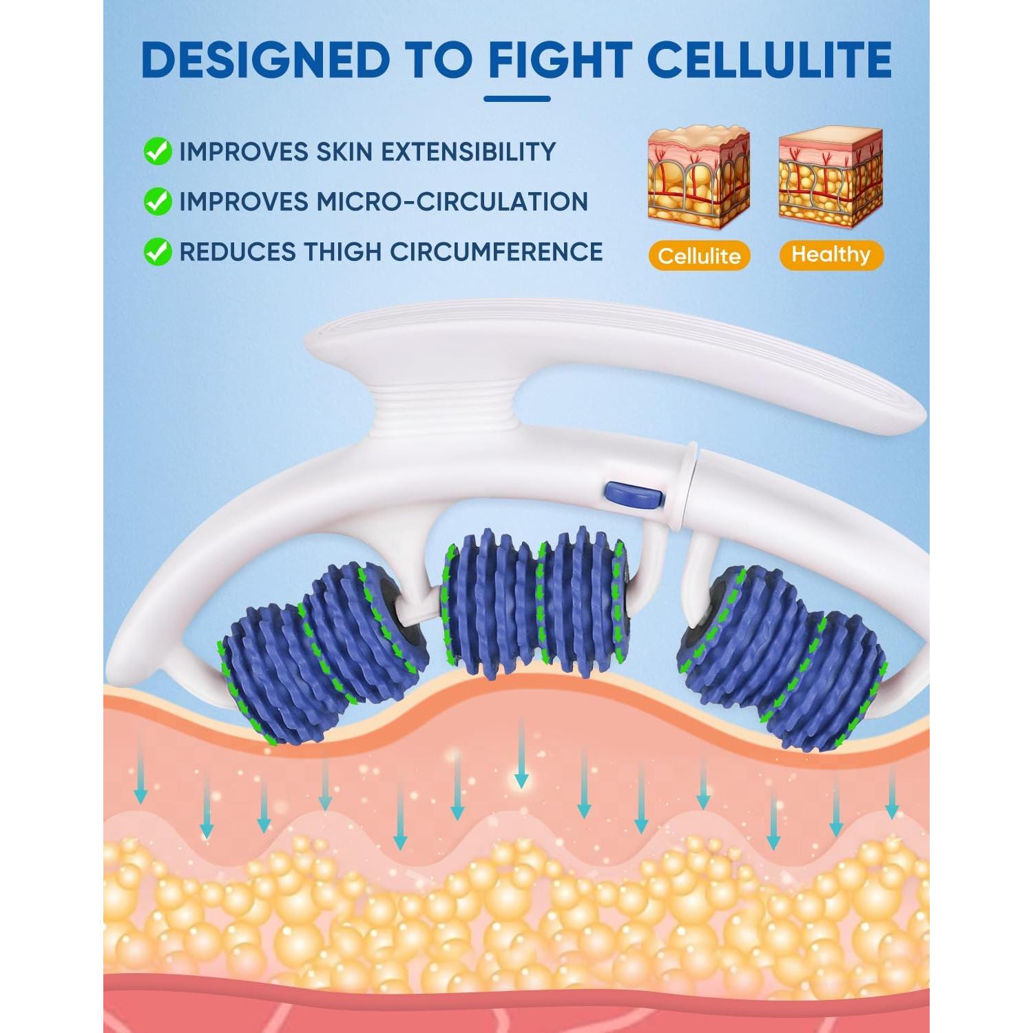 Masajeador Anticelulitis ONUEMP - Rodillo de Fascia Azul