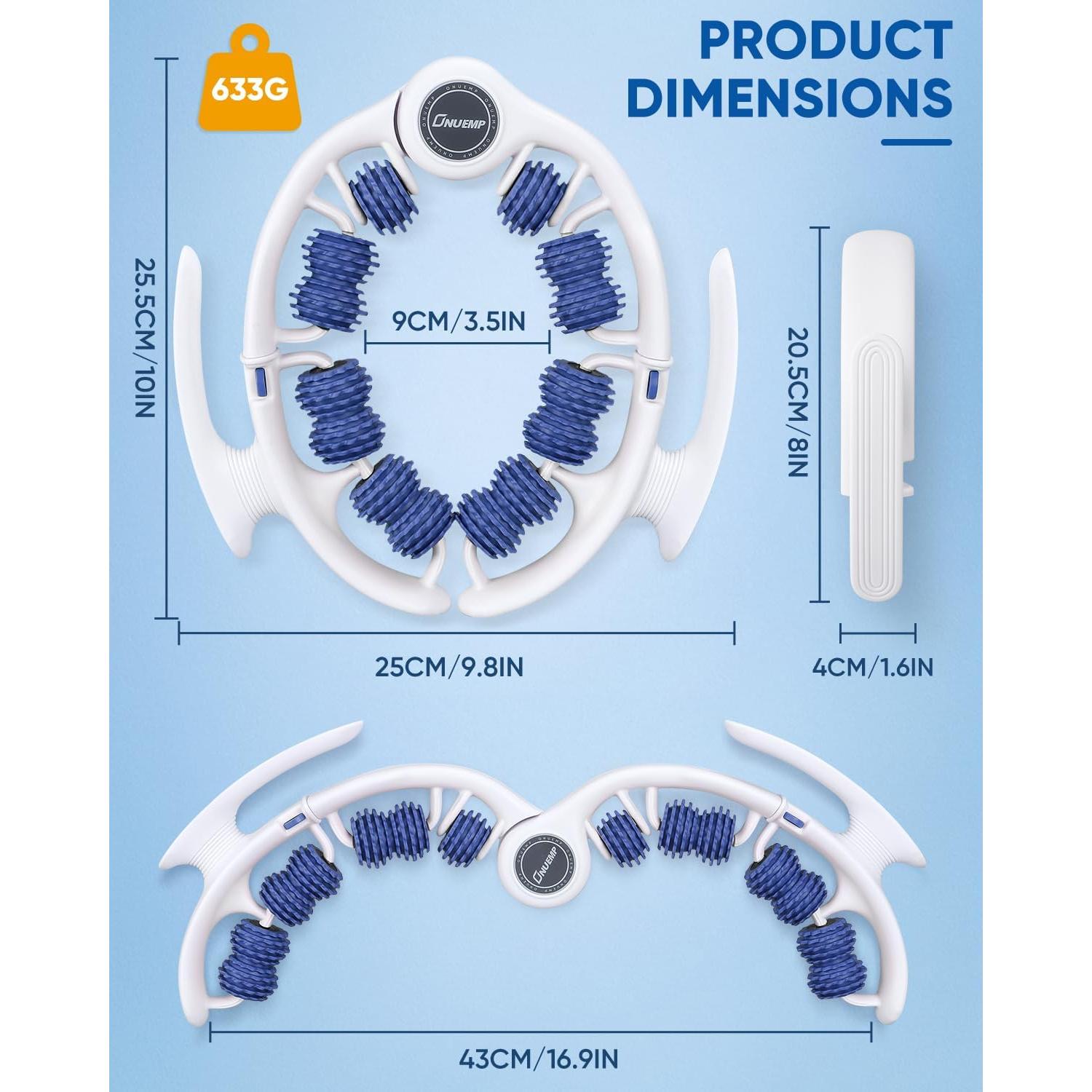 Masajeador Anticelulitis ONUEMP - Rodillo de Fascia Azul
