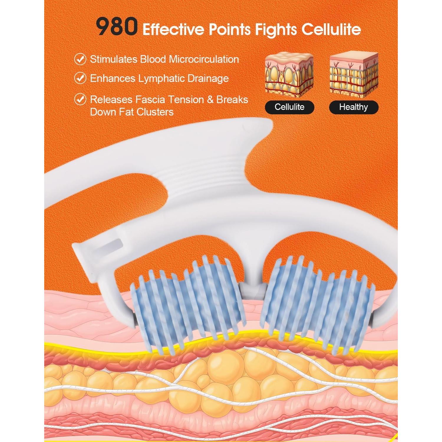 Rodillo de Masaje Anticelulitis Rovista Azul - Drenaje Linfático