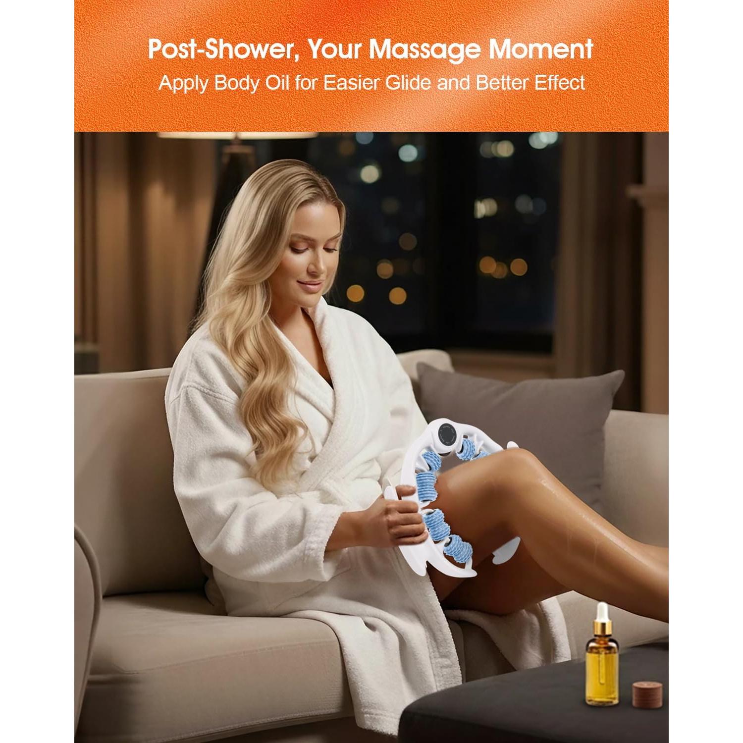 Rodillo de Masaje Anticelulitis Rovista Azul - Drenaje Linfático